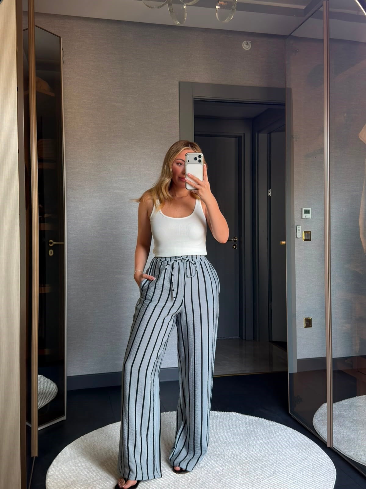 Çizgili Renkli Pantalon 58571 
