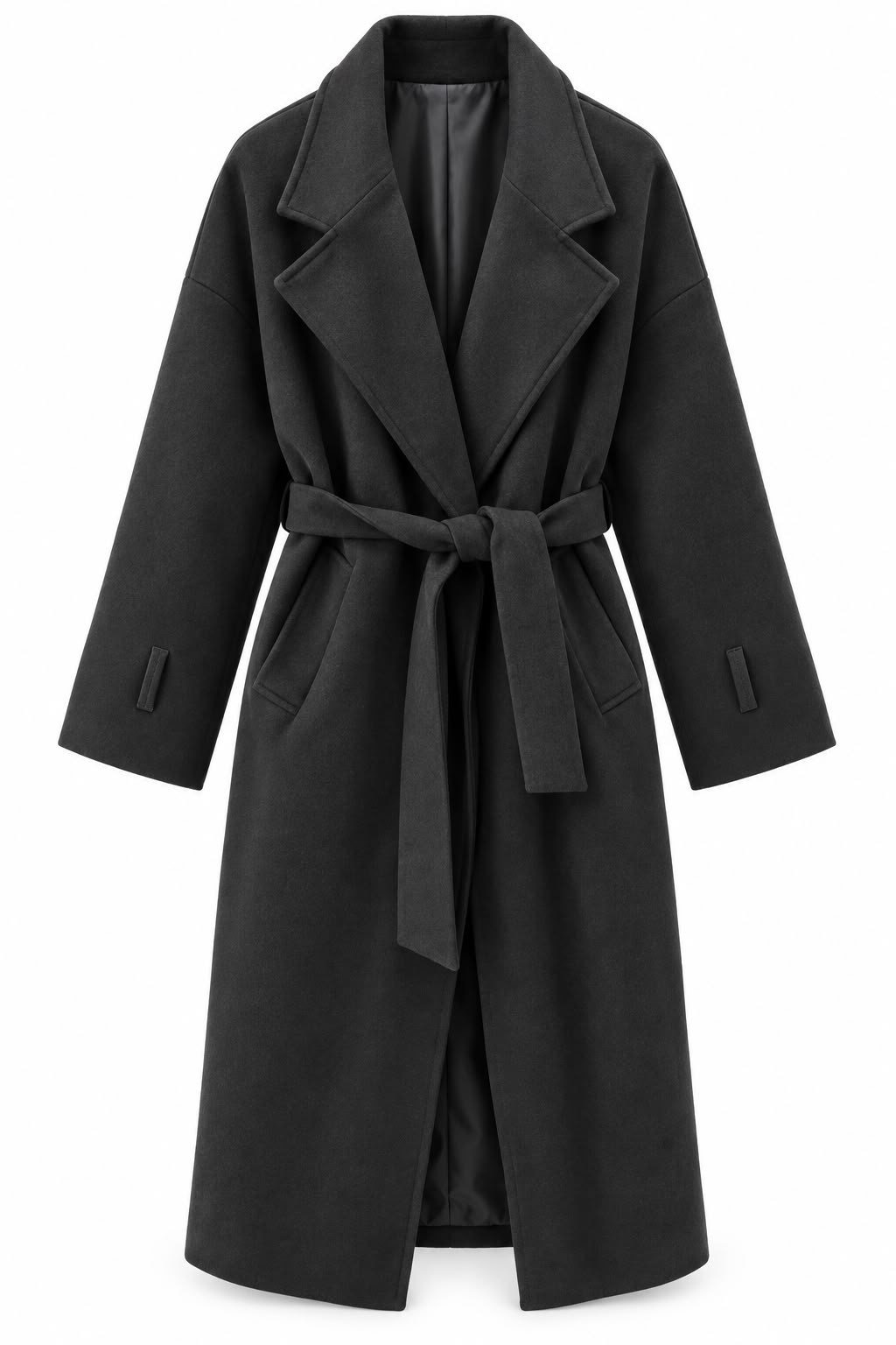Oversize Kuşaklı Kaban 7327