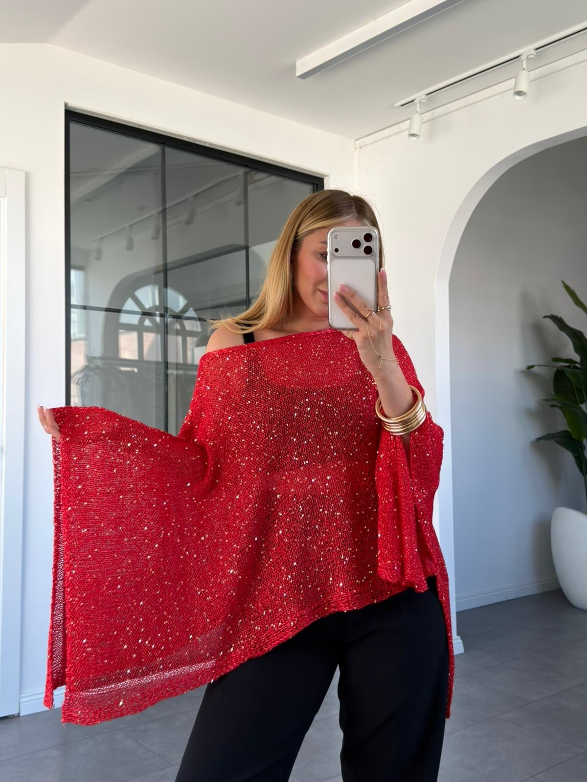 Pullu Merserize Pelerin Bluz 7586