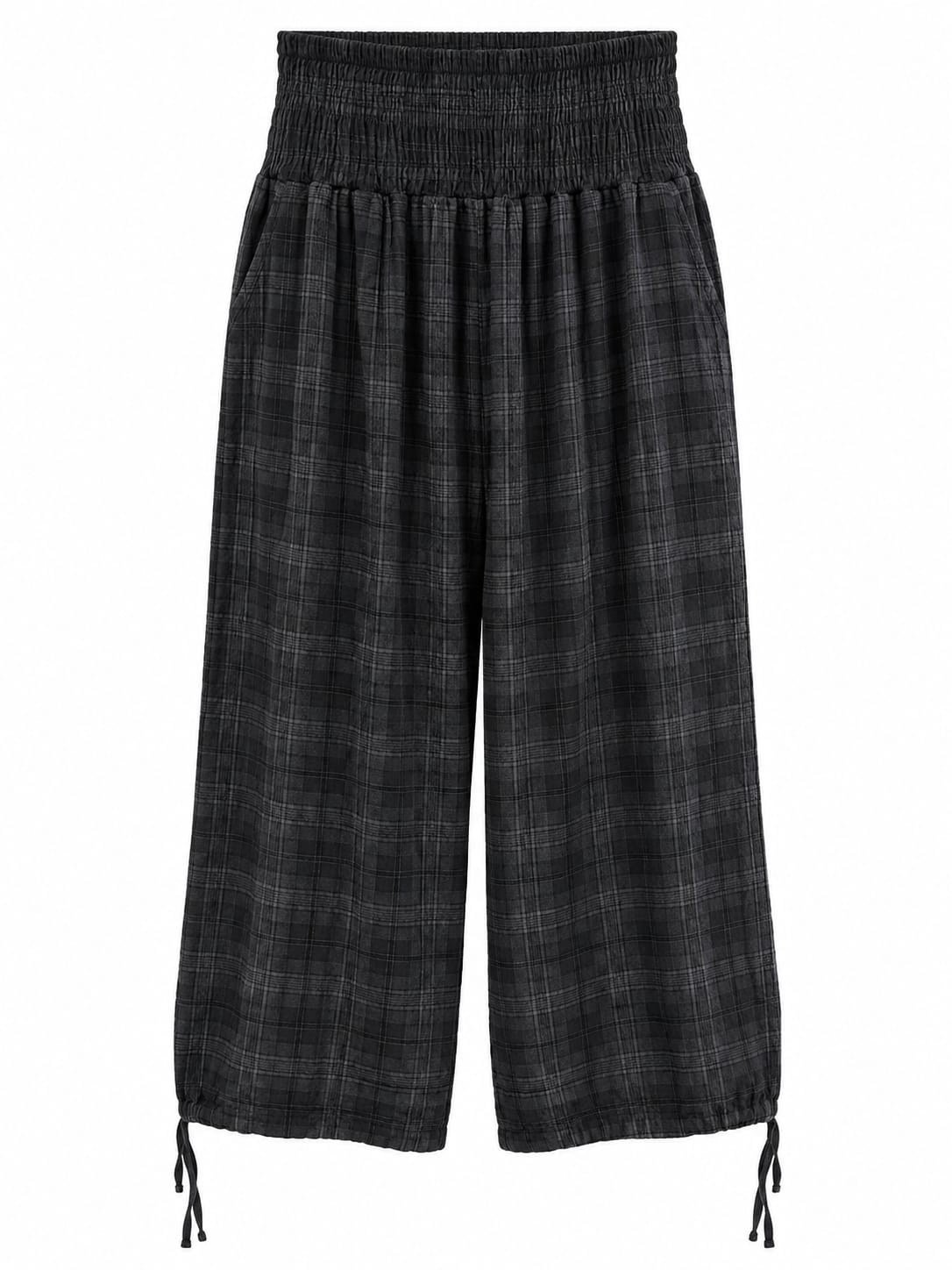 Beli Lastikli Ekose Pantolon 8762