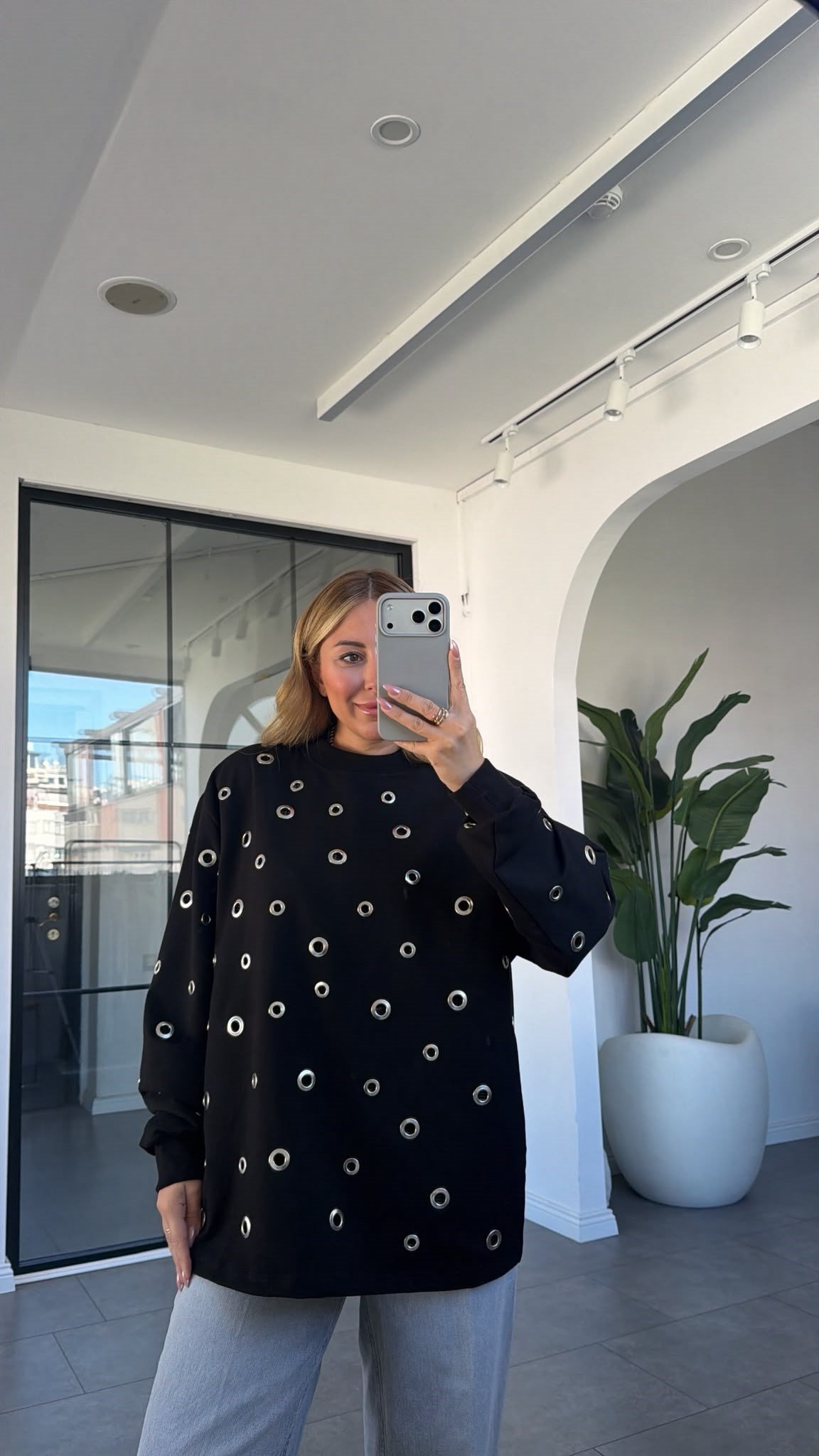 Kuş Gözlü Sweatshirt 02805