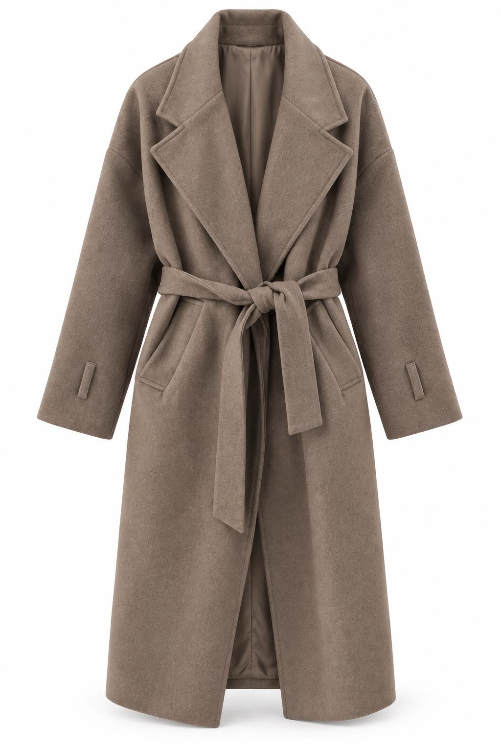 Oversize Kuşaklı Kaban 7327