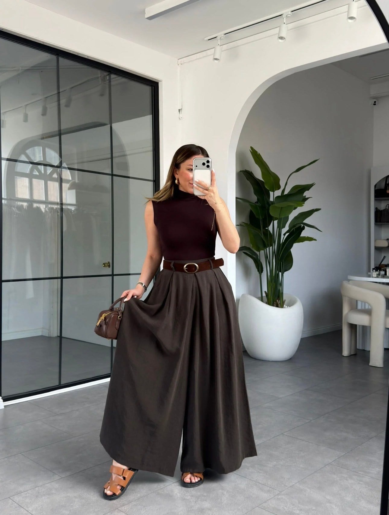 Kemerli Pantolon Etek