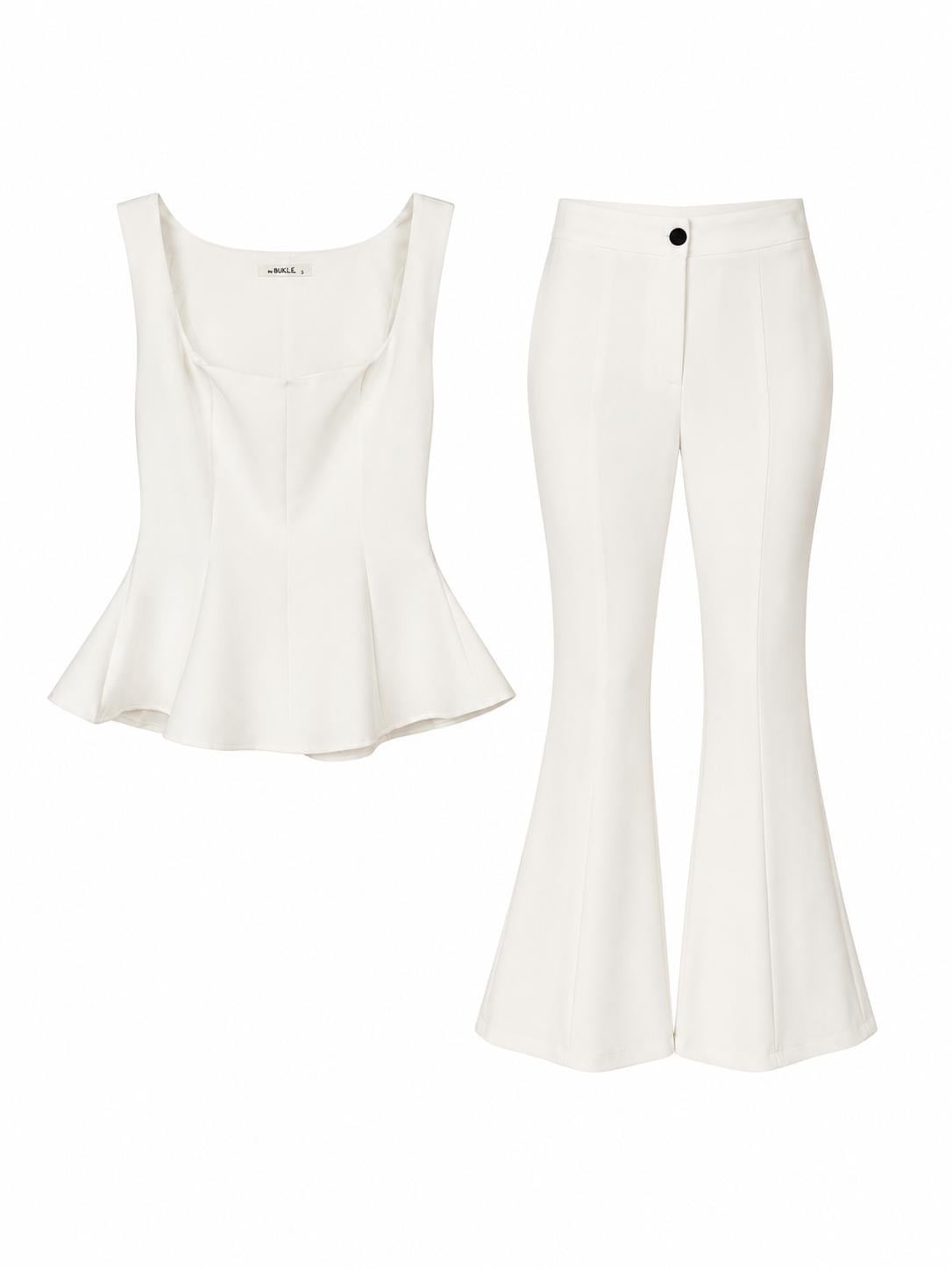 Kare Yaka Bluz Pantalon Takım 30440