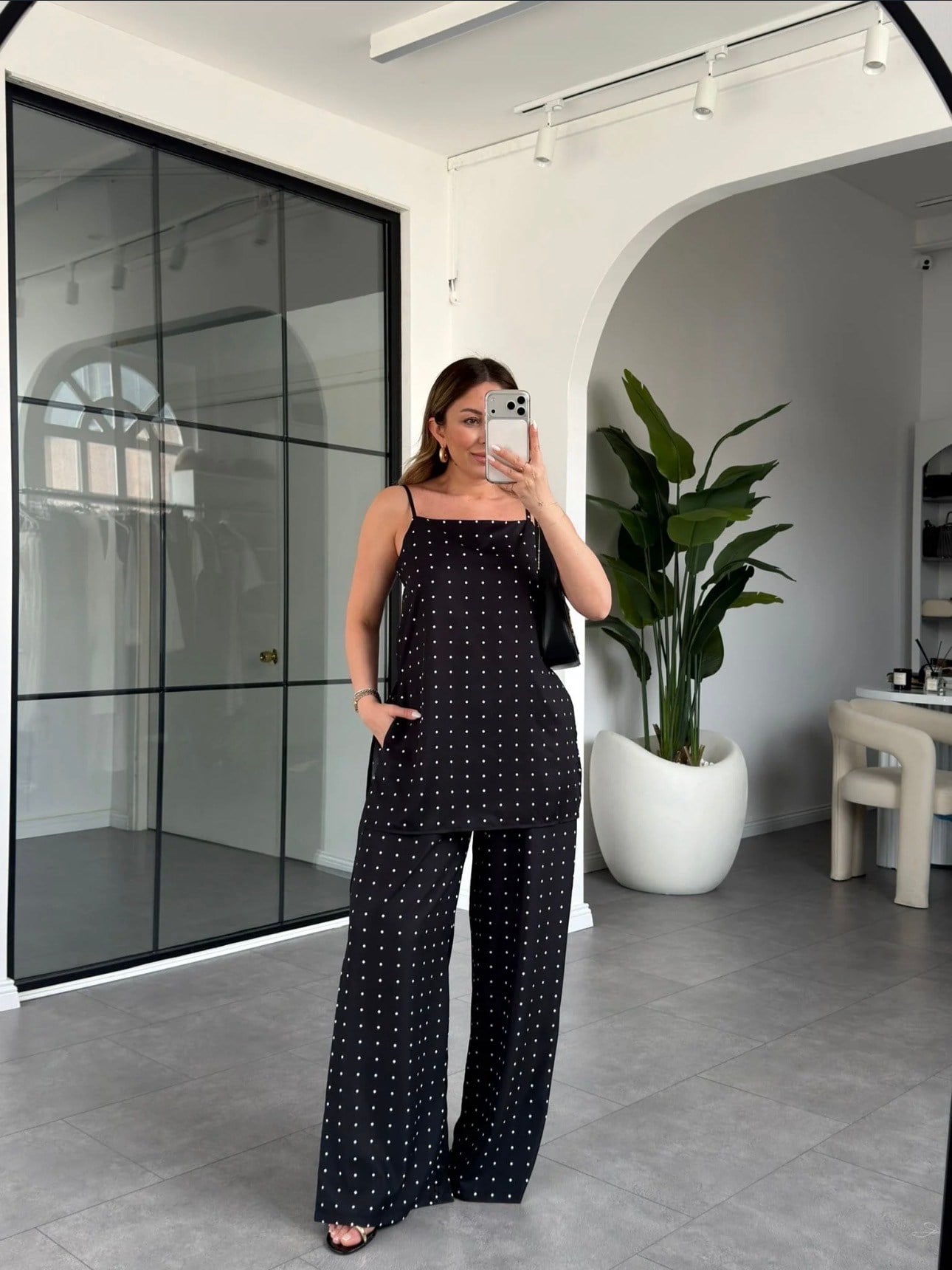 Puantiyeli Saten Takım 8568