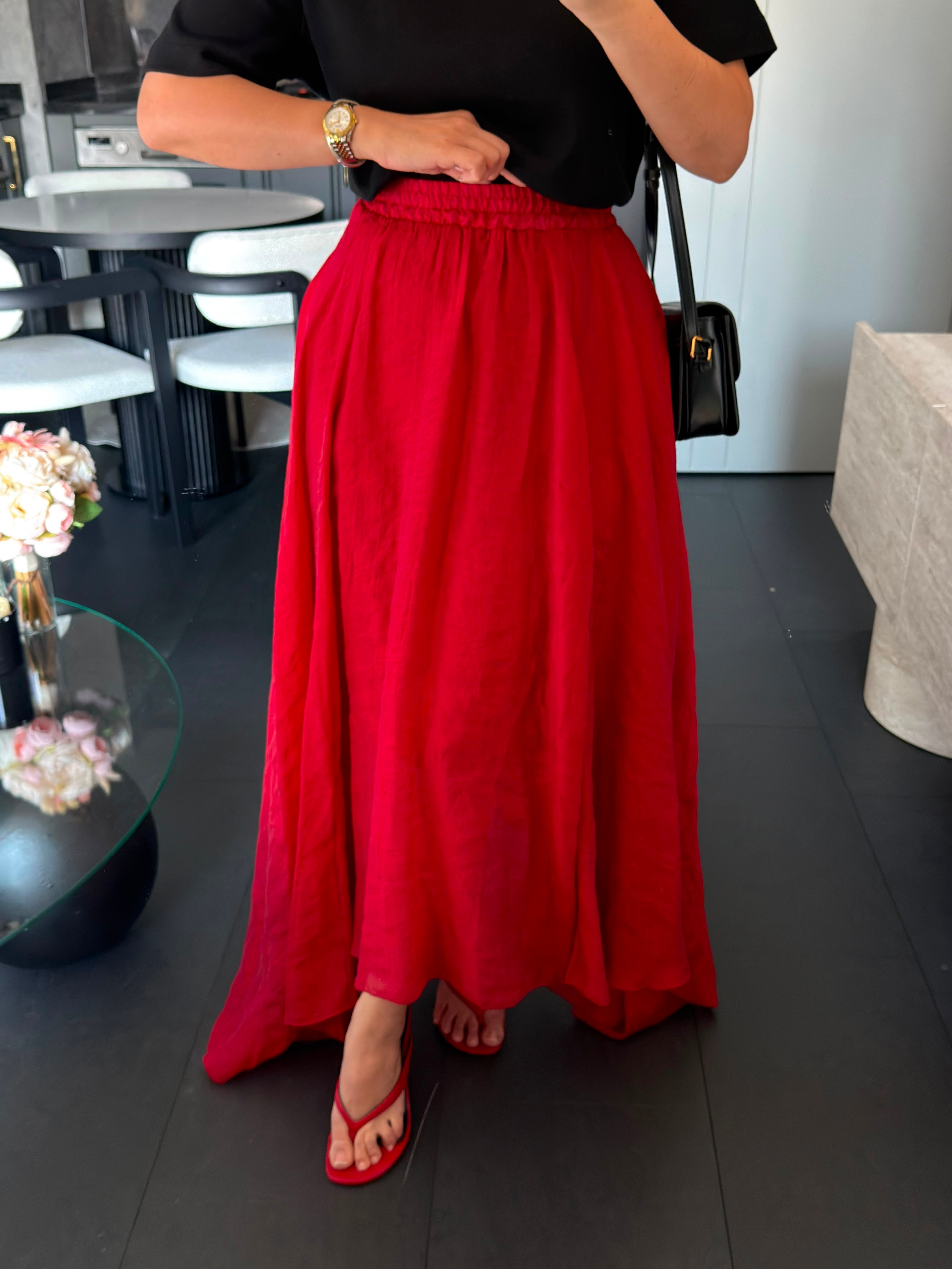  Tencel Asimetrik Etek 3406