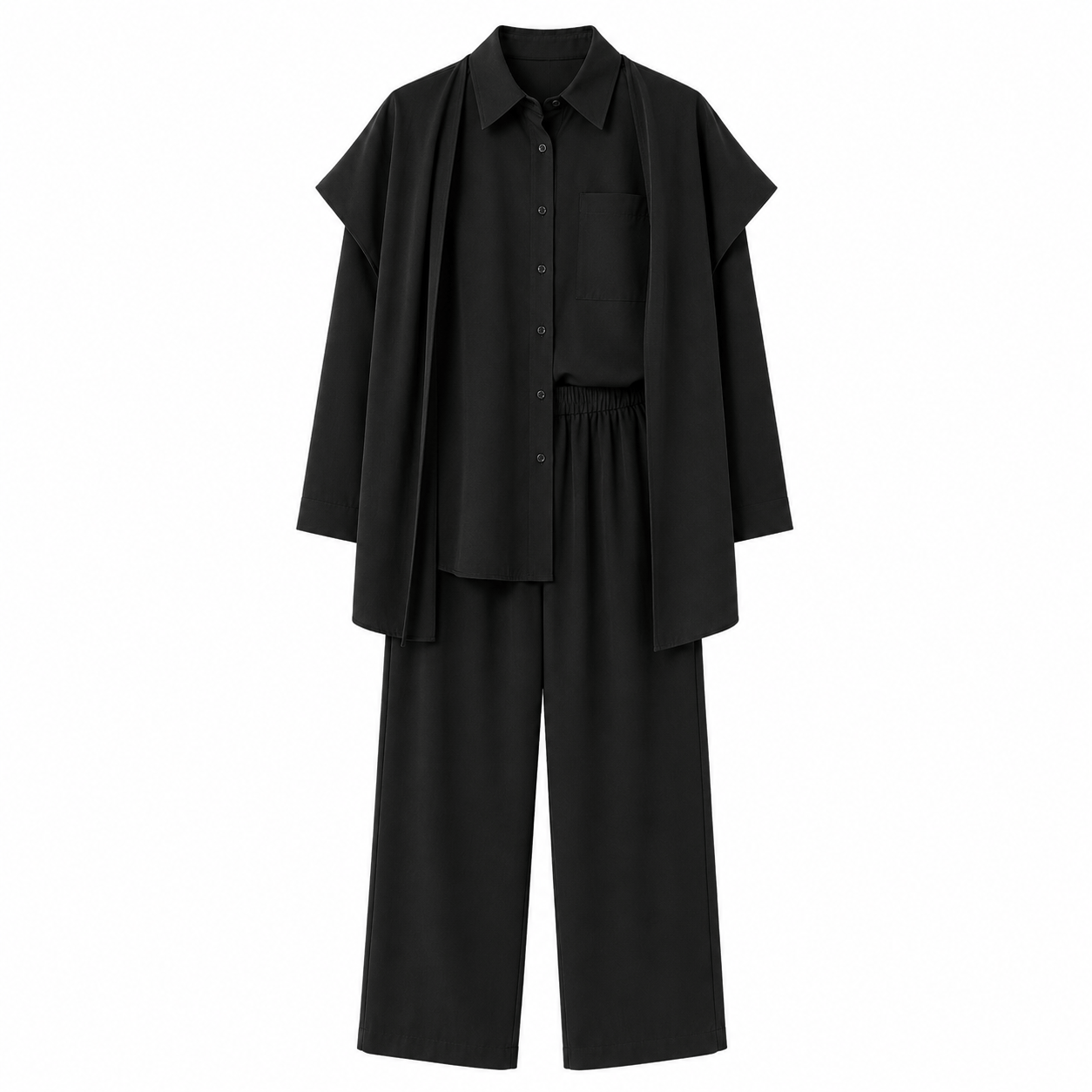 Tencel Gabardin Fularlı Takım 7226