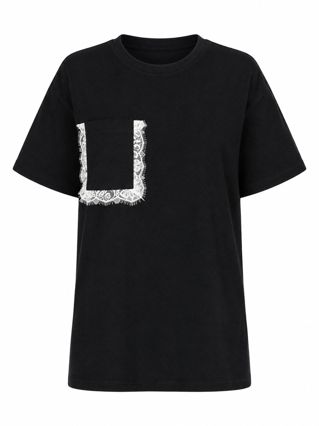 Cebi Güpür Detaylı T-shirt