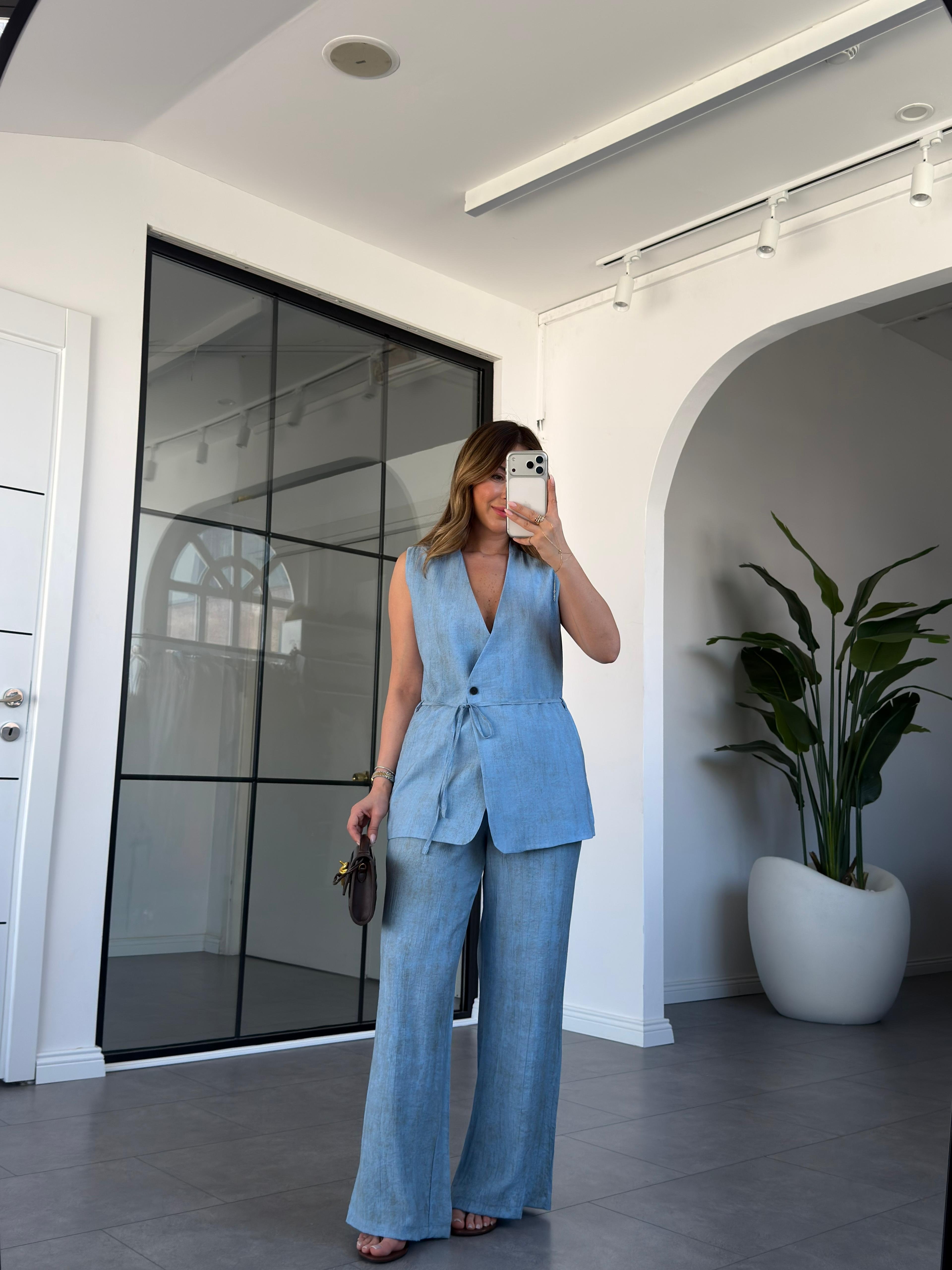 Melanj Yelekli Pantalon Takım 580940