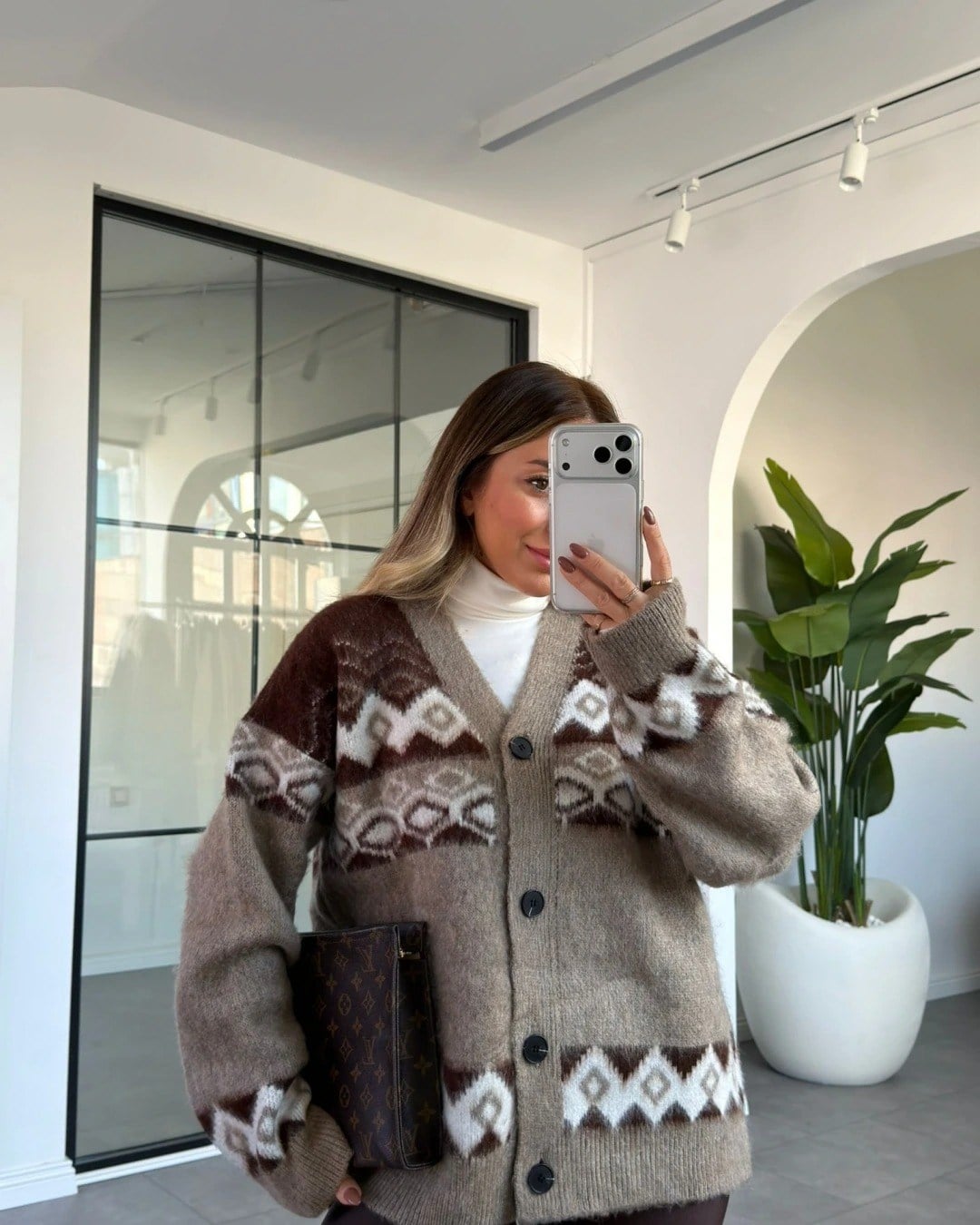 GEOMETRİK DESEN HIRKA