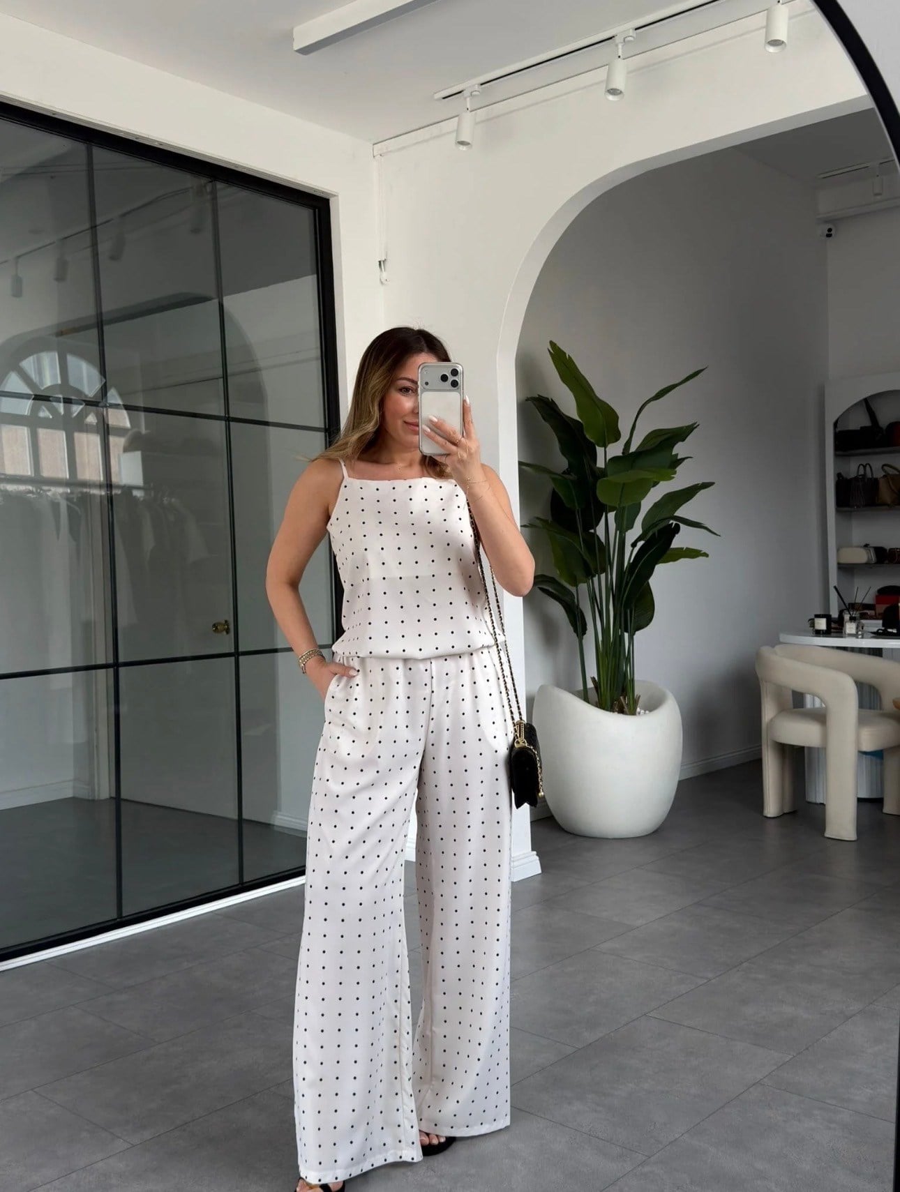 Puantiyeli Saten Takım 8568