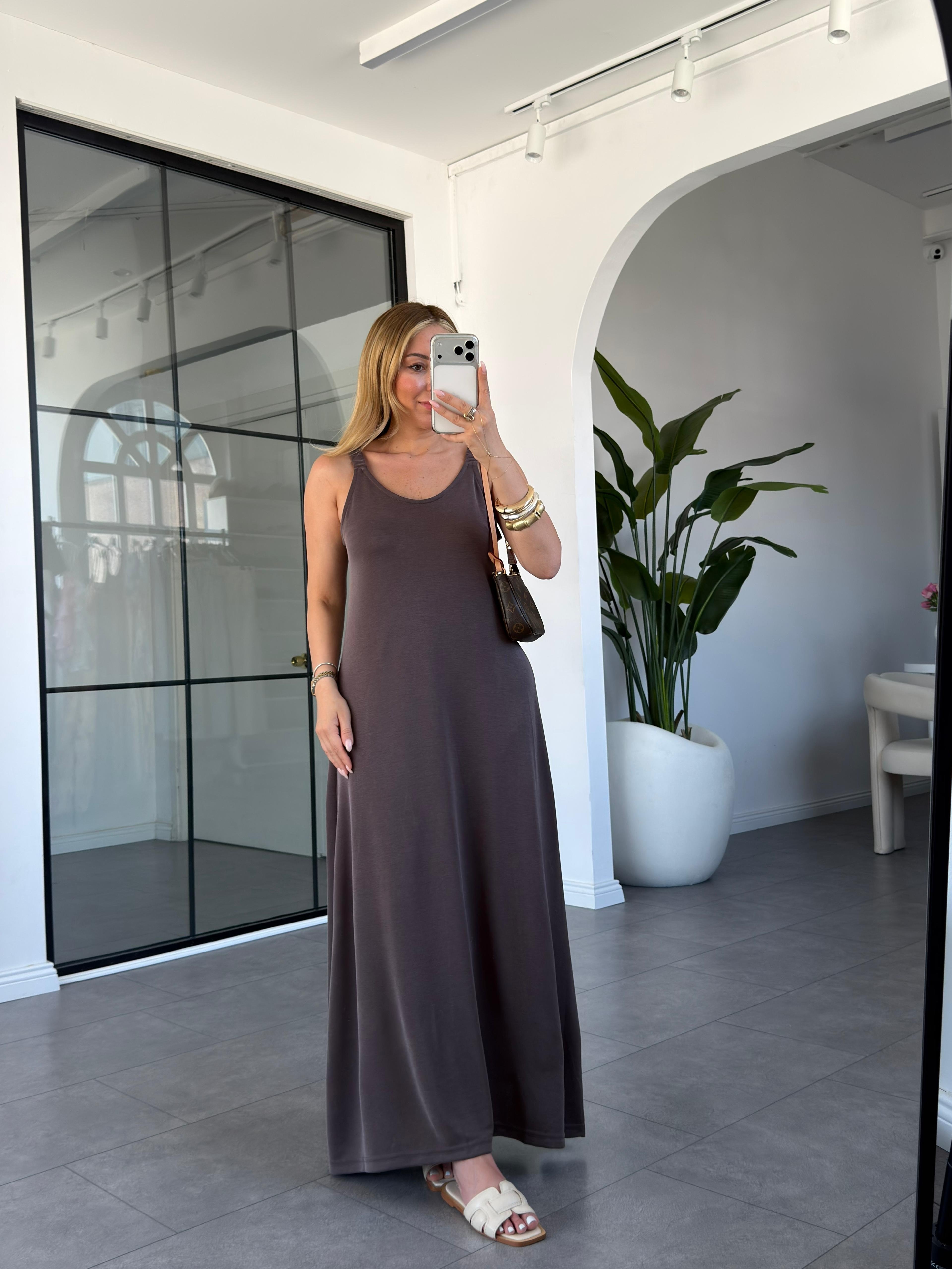 Lastik Askılı Pike Elbise 4196