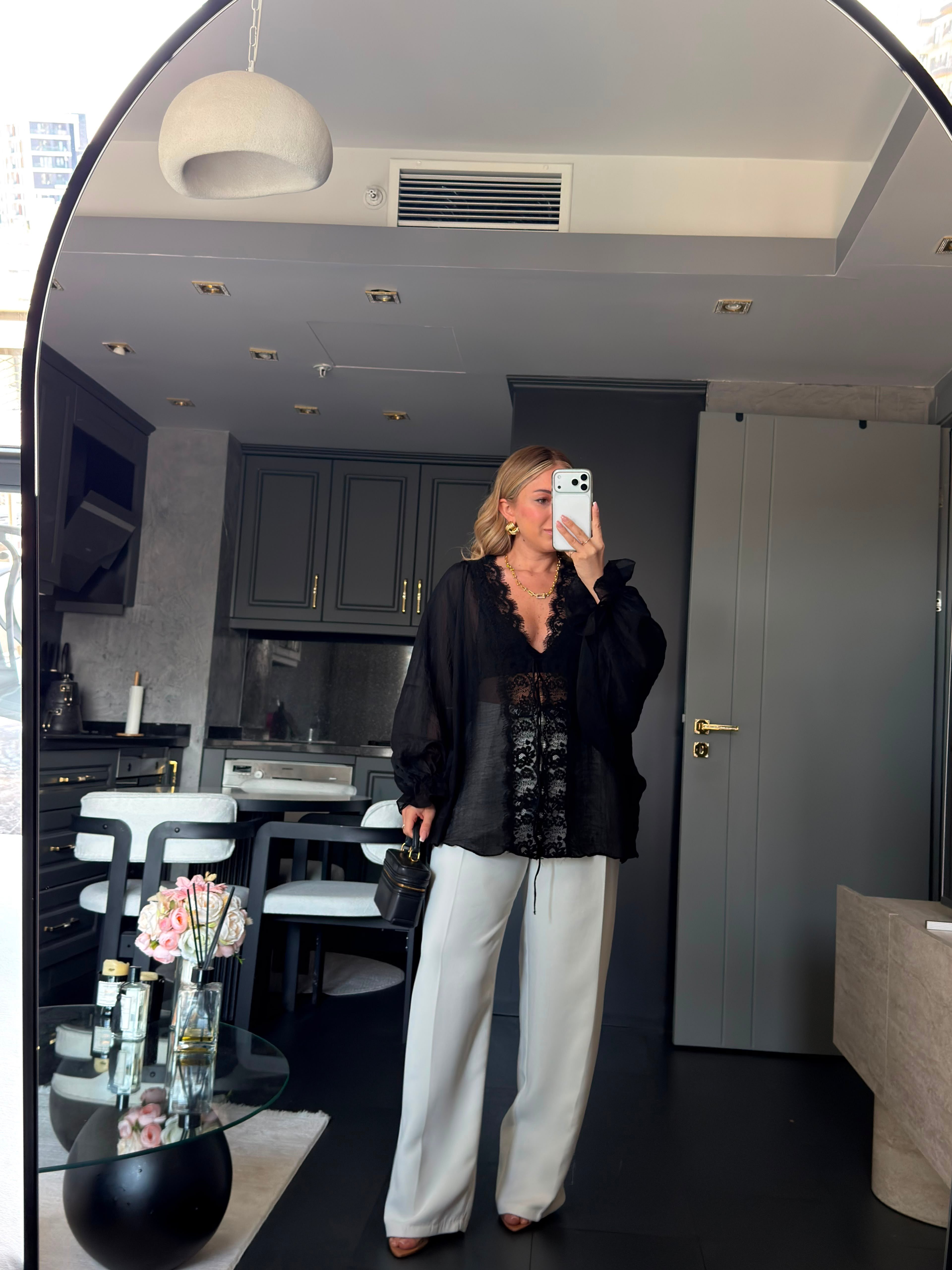 Dantelli Kimono Gömlek 5108
