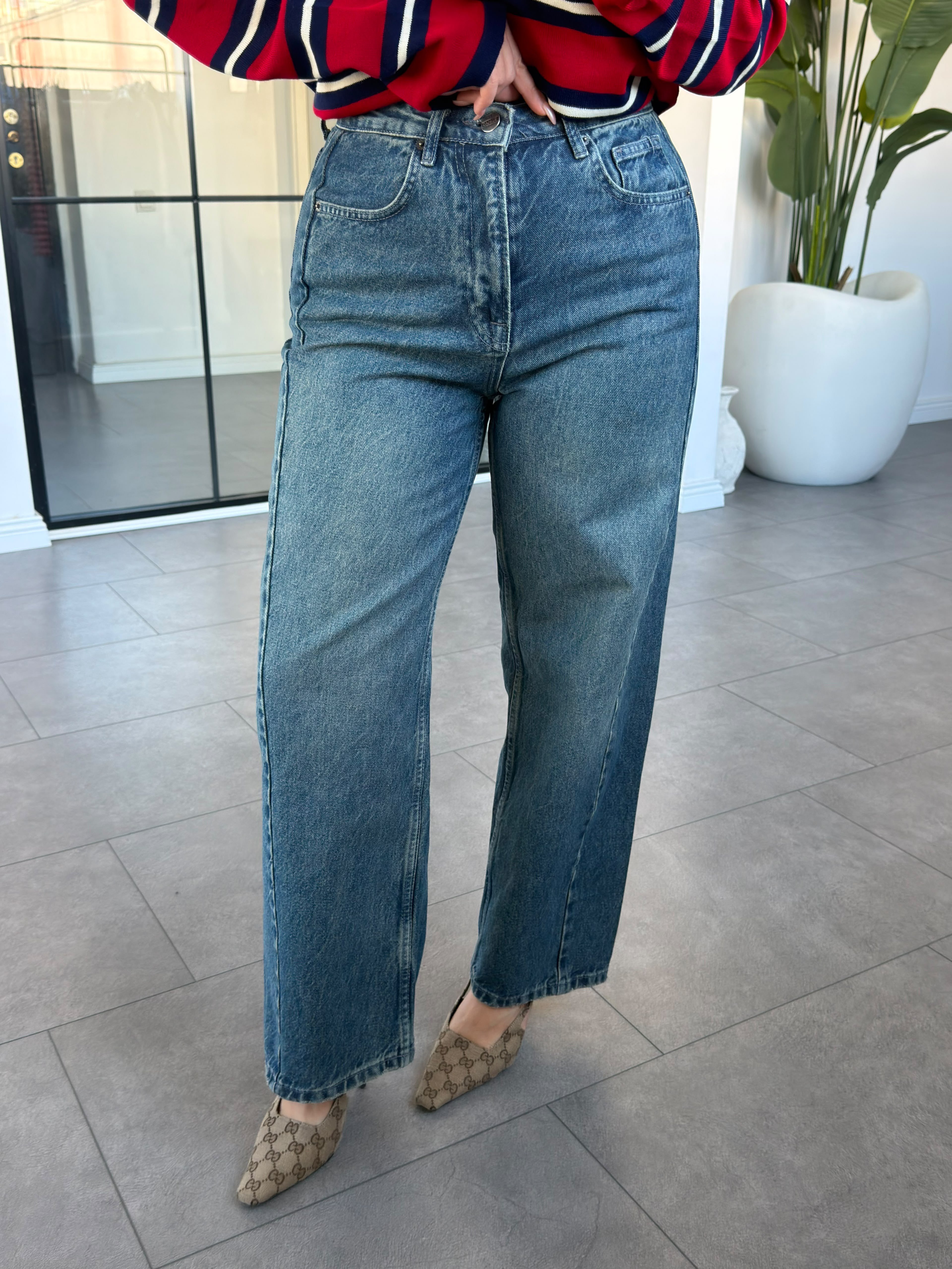 Eskitme Detaylı Jean 545734