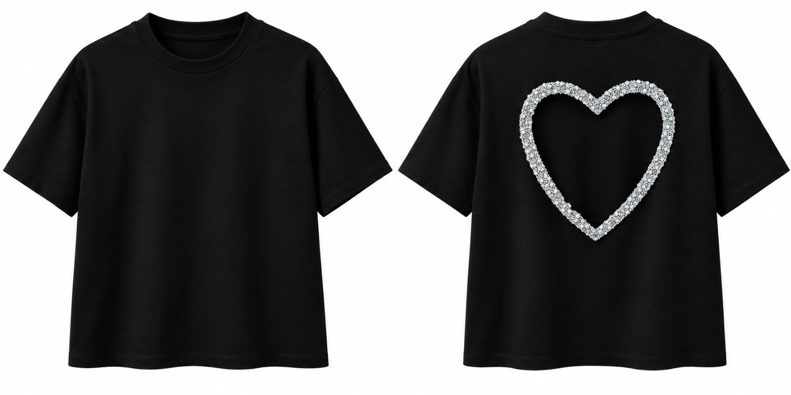 Sırt Kalp Detay T-shirt 8383