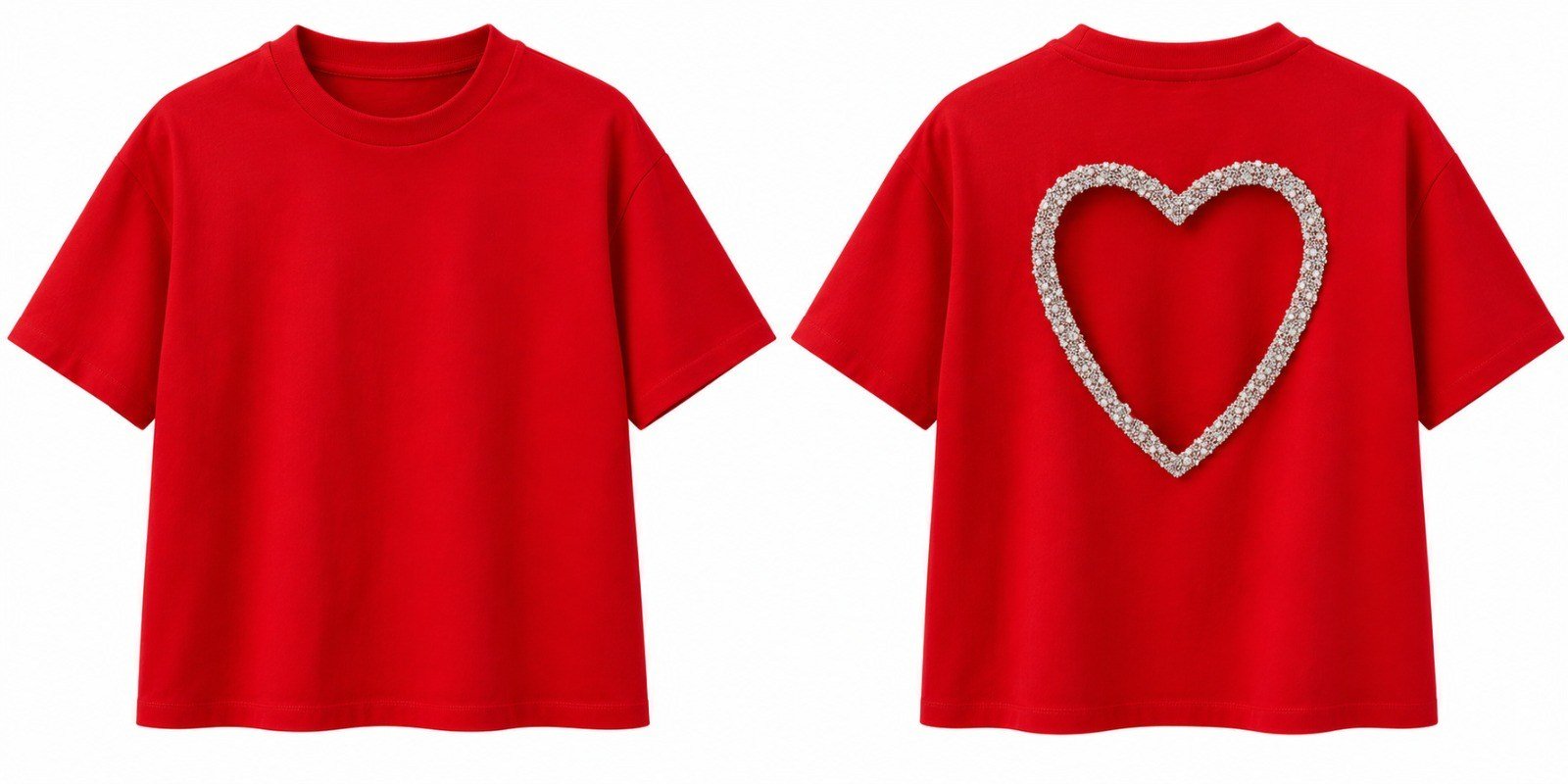 Sırt Kalp Detay T-shirt 8383