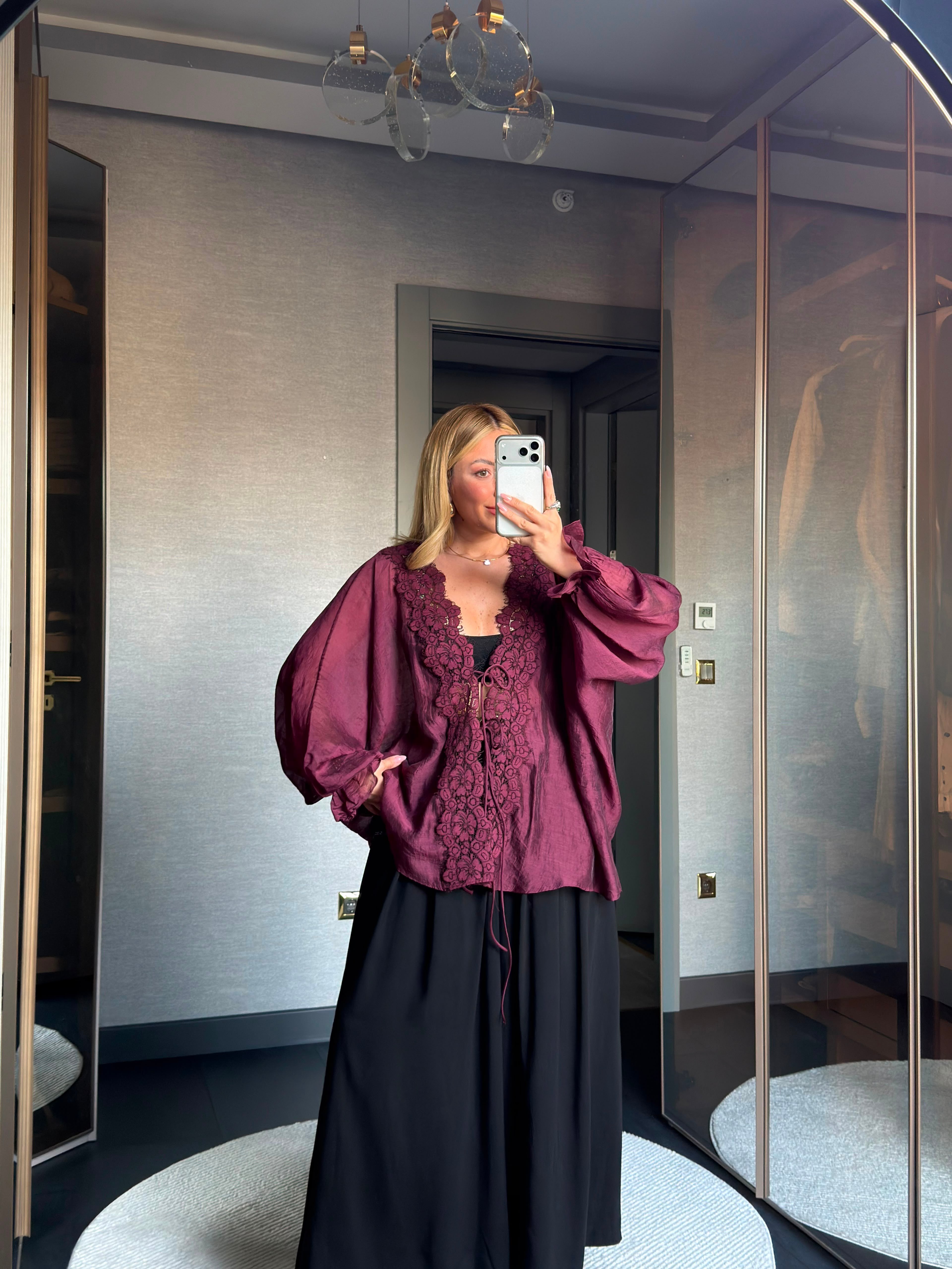 Dantelli Kimono Gömlek 5108       