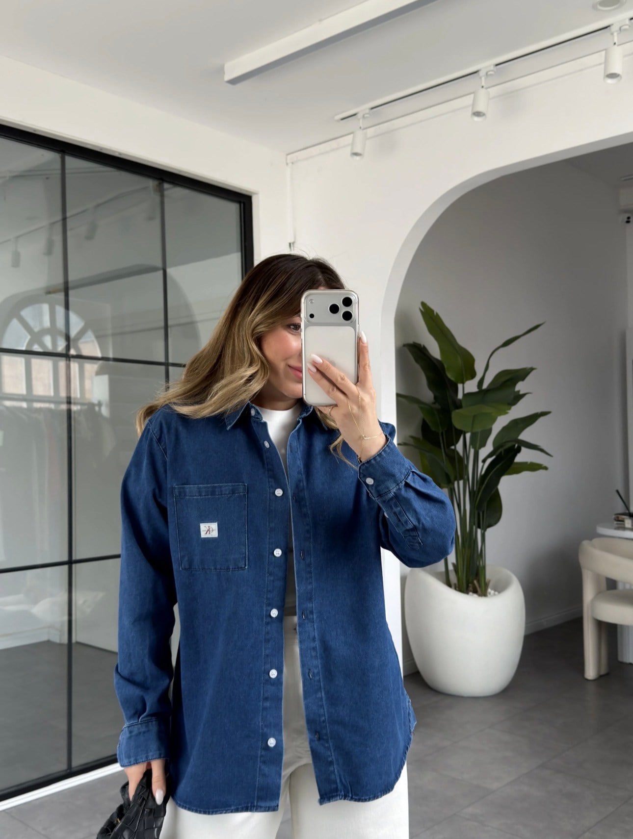 CK Cepli Denim Gömlek 4879
