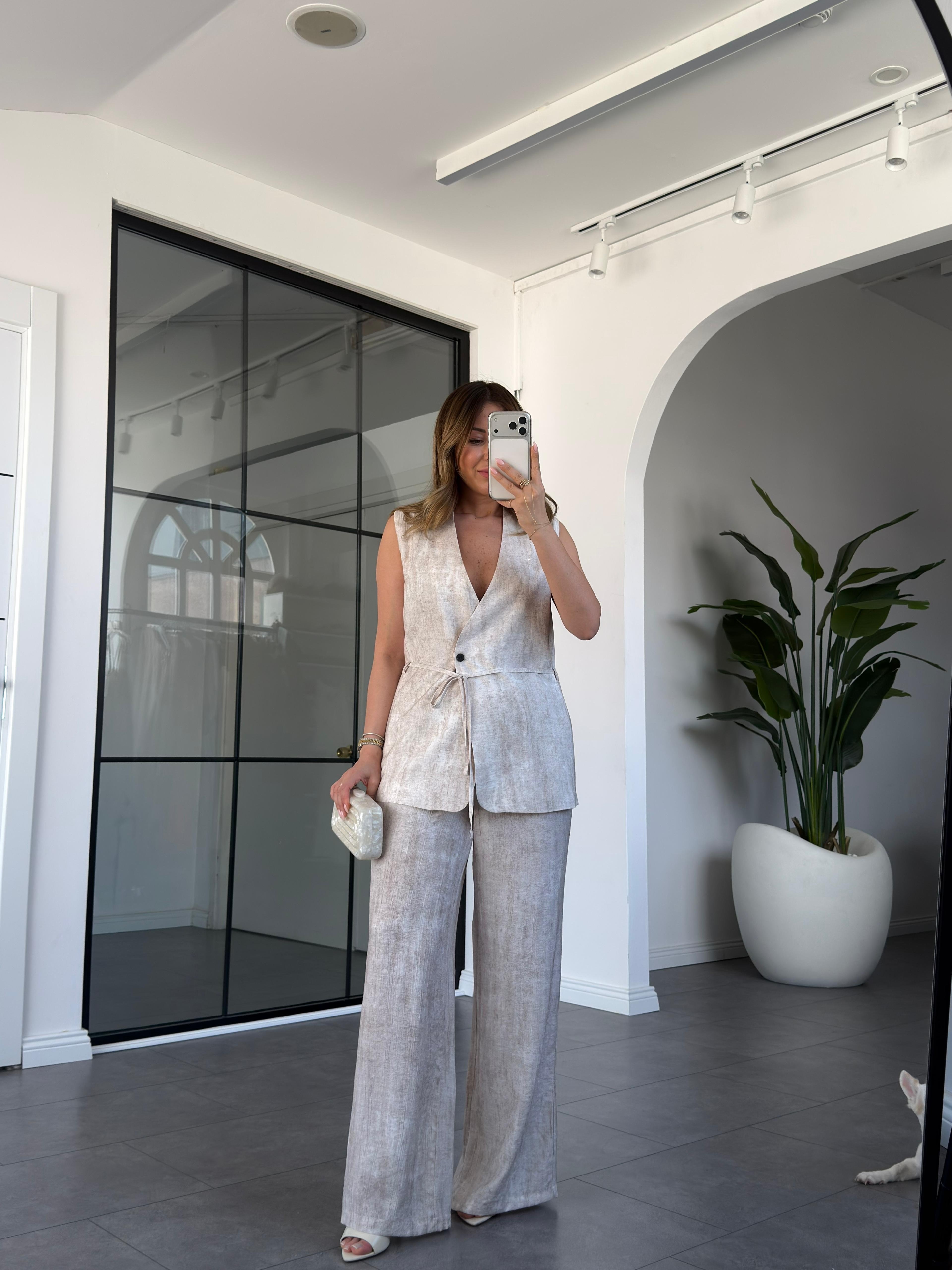 Melanj Yelekli Pantalon Takım 580940