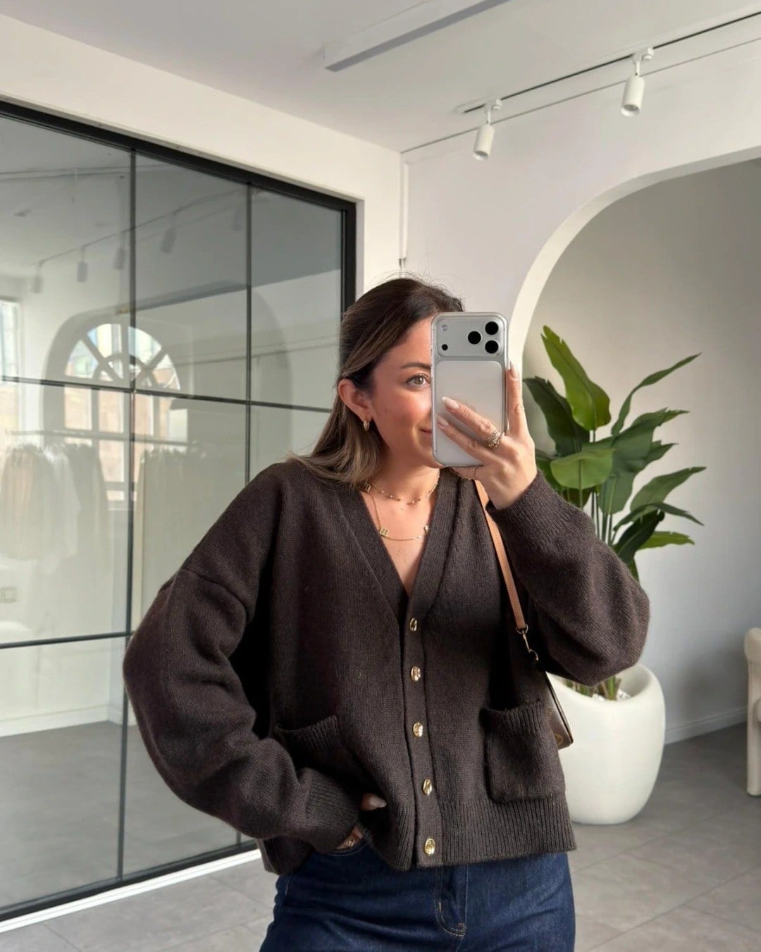 GOLD DÜĞMELİ CEP DETAY HIRKA