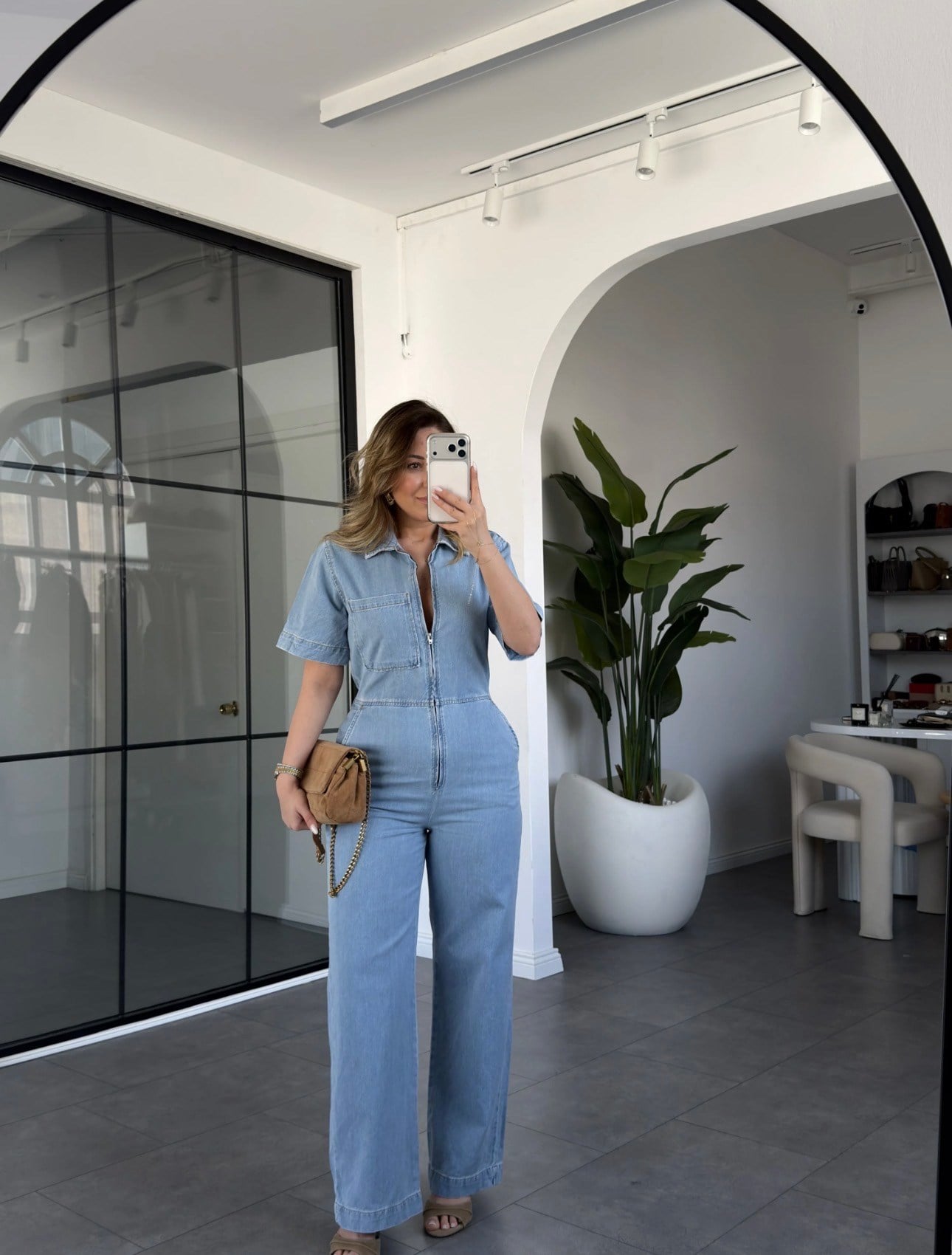 Fermuar Detay ZR Denim Tulum 1516