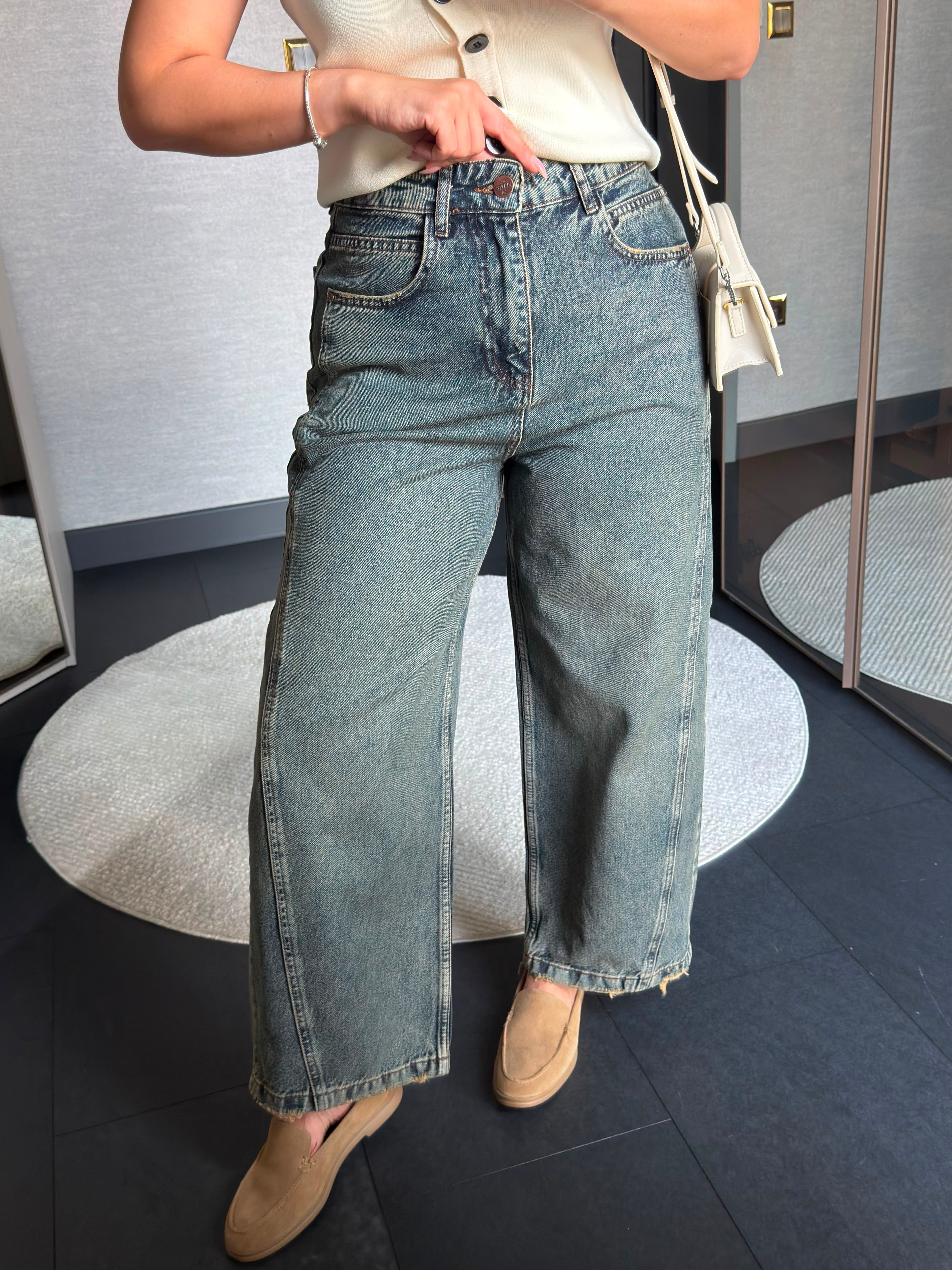 Eskitme Detaylı Jean 545734
