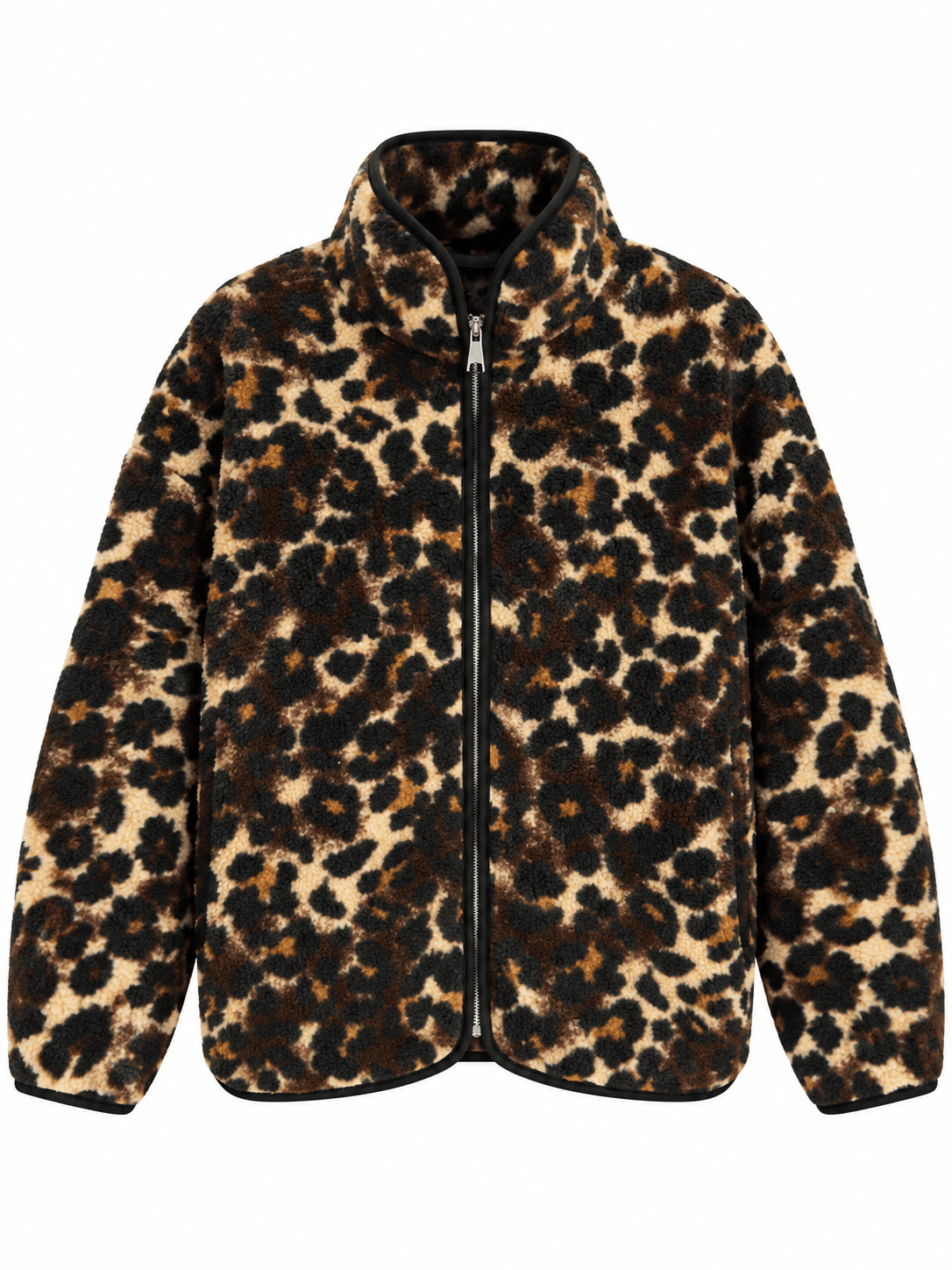 Leopar Desen Peluş Ceket 22865