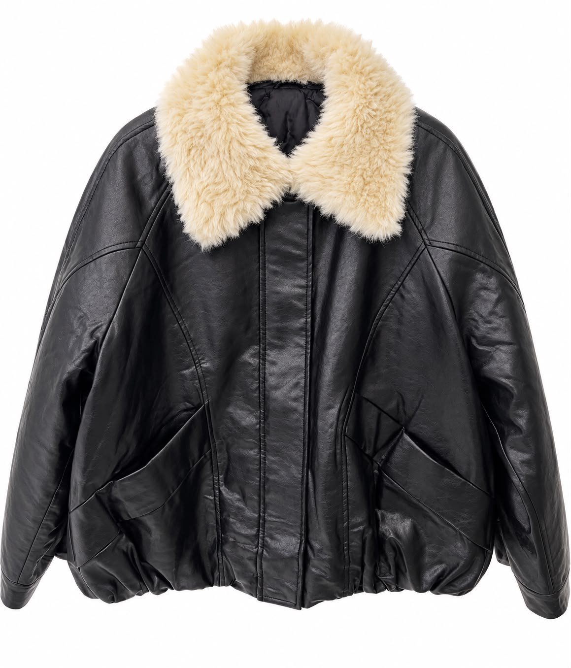 Peluş Yakalı Deri Mont 9001
