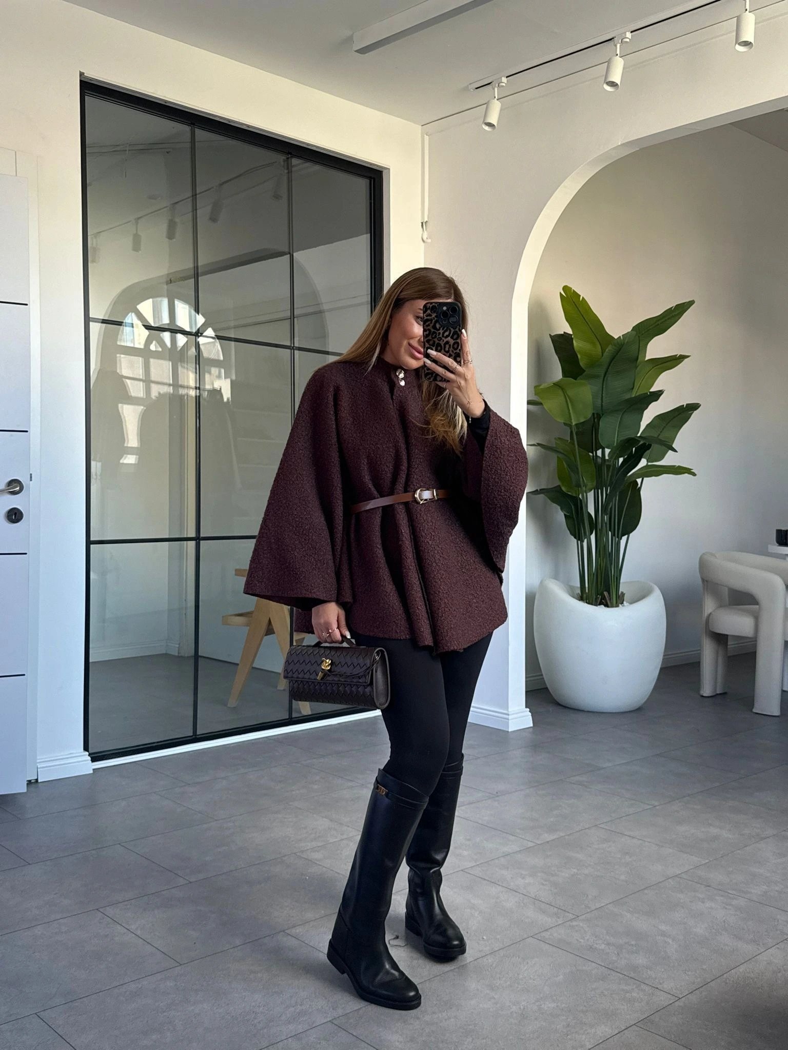 KAHVE BUKLET KEMERLİ PANÇO
