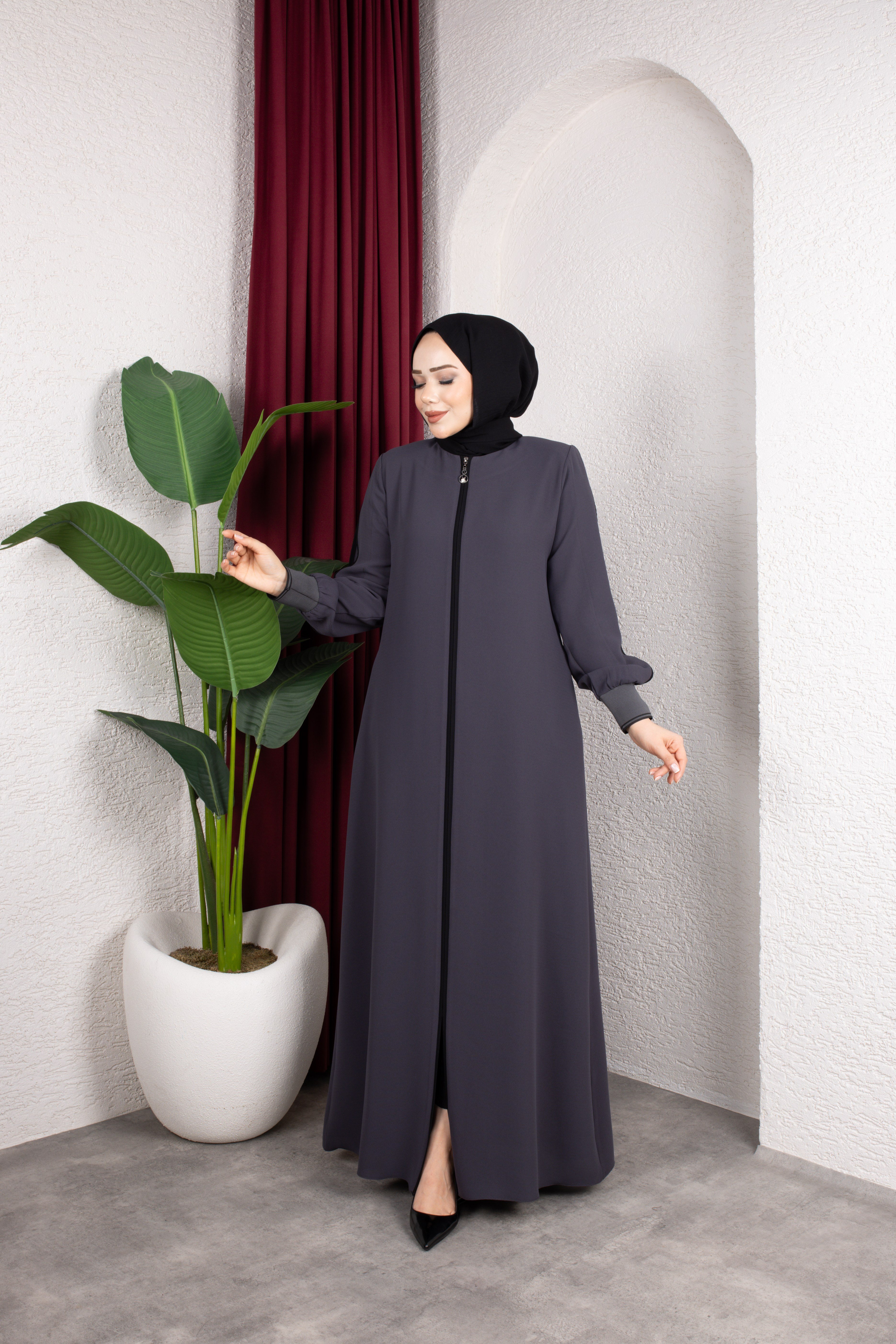 Zara Krep Kumaş 2333 | Koyu Gri