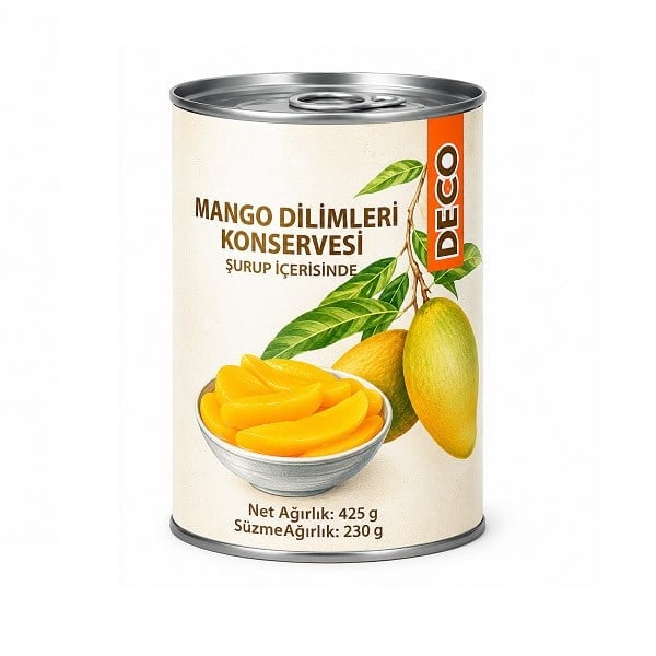 Deco Mango Dilimleri Konservesi Şurup İçerisinde 425 gr 