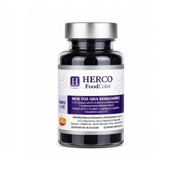 Herco Mor Toz Gıda Renklendirici 75 gr