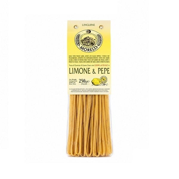 Morelli Limon ve Karabiber Çeşnili Ruşeymli Yassı Spagetti 250 gr