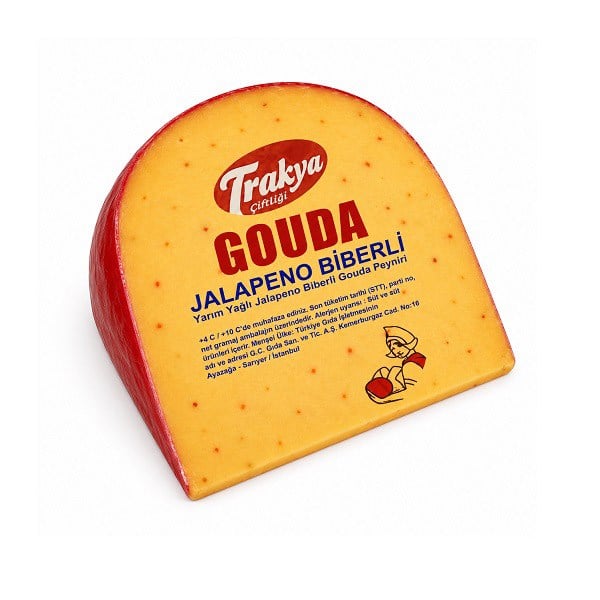 Trakya Çiftliği Yarım Yağlı Taze Jalapeno Biberli Gouda Peyniri 220 gr