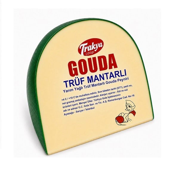 Trakya Çiftliği Yarım Yağlı Taze Trüf Mantarlı Gouda Peyniri 220 gr