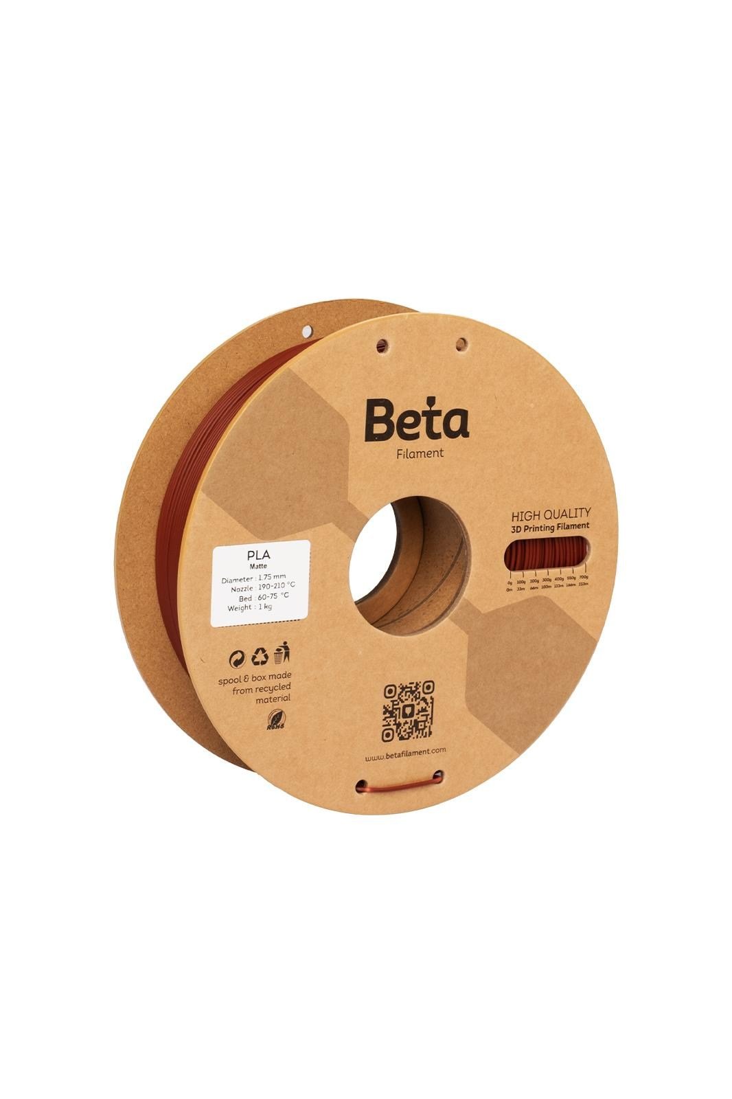Beta PLA-Matte Wine Filament 1.75mm 1kg