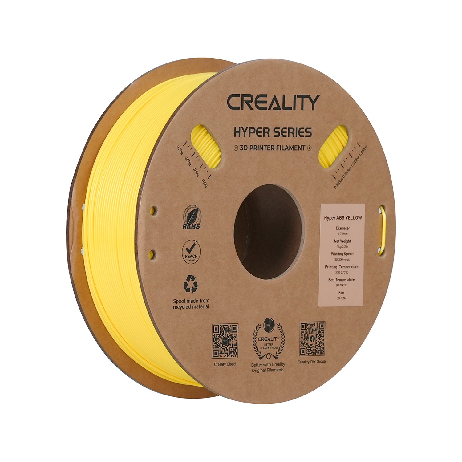 Creality Hyper ABS Sarı Filament 1.75mm 1kg