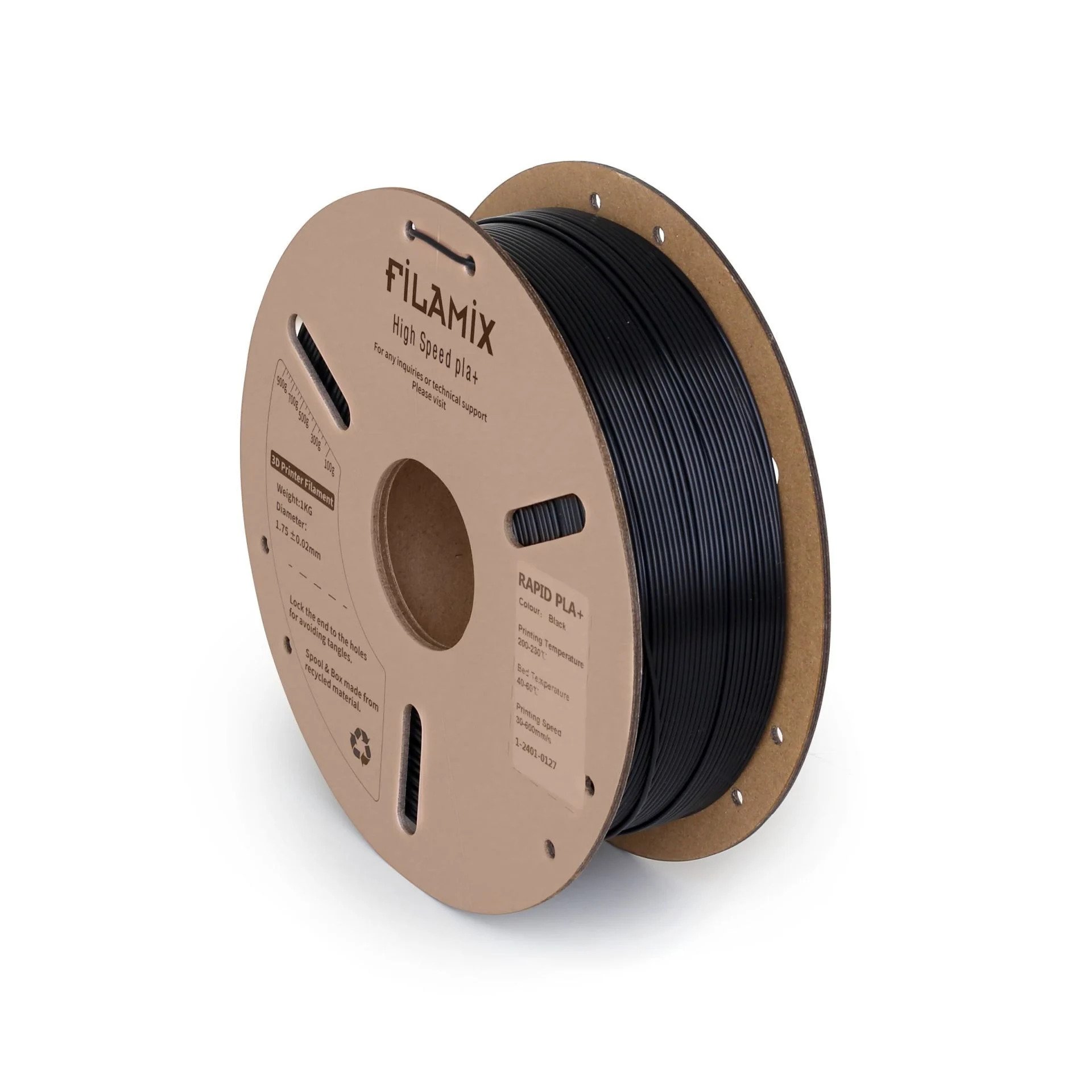 Filamix Hyper Speed PLA+ Siyah 1.75mm 1 Kg