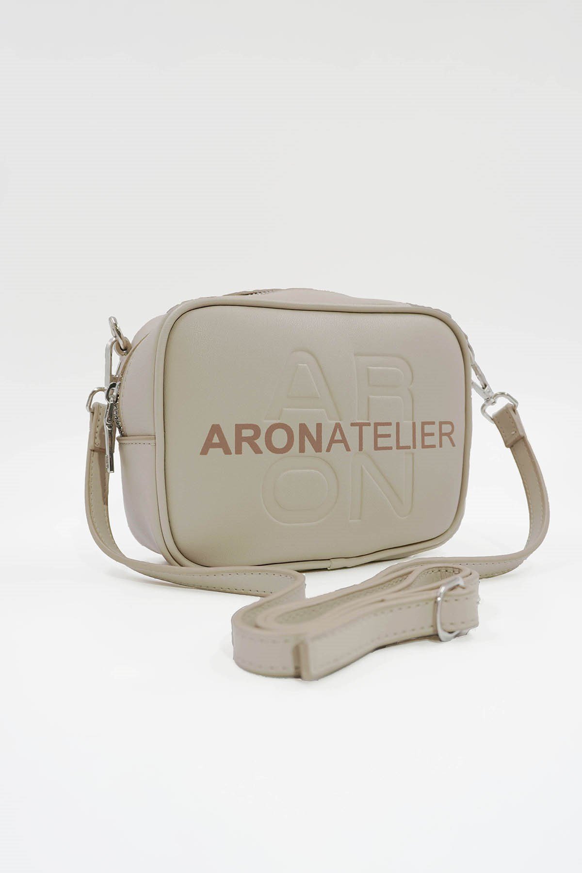 Küçük Boy  Crossbody Çapraz Askılı Kadın Omuz Çantası Bej