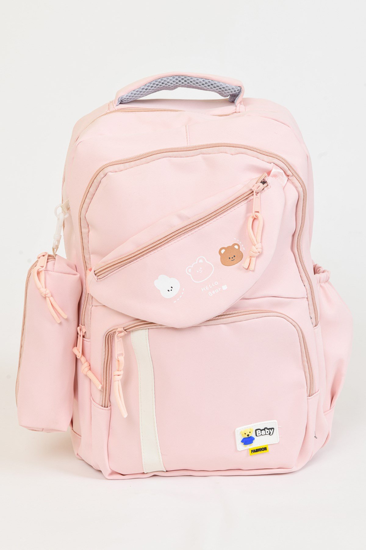 Küçük Çanta Detaylı Okul Çantası Açık Pembe