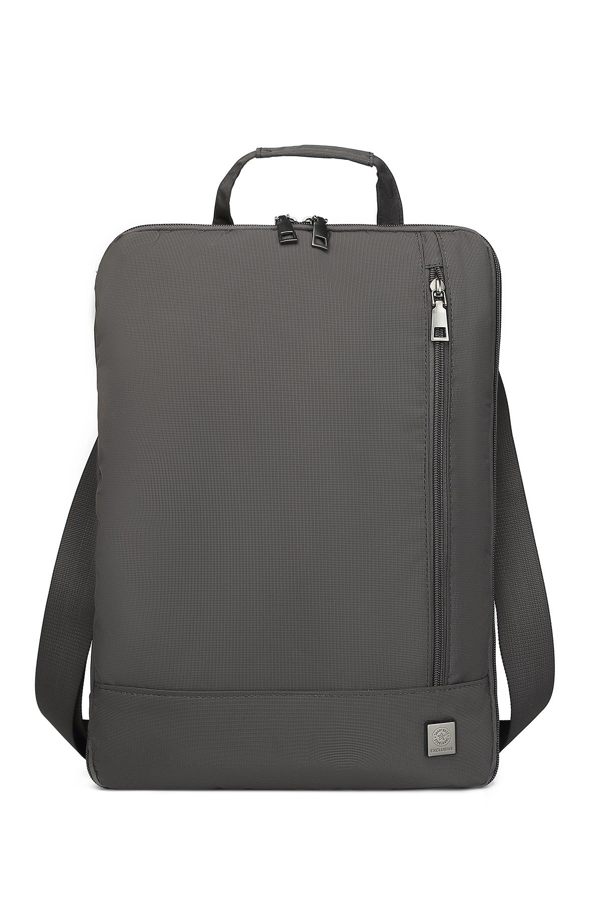 Smart 180 Derece Açılabilir Koruma Bölmeli 15,6 İnç Laptop El ve Omuz Çantası Koyu Kahve