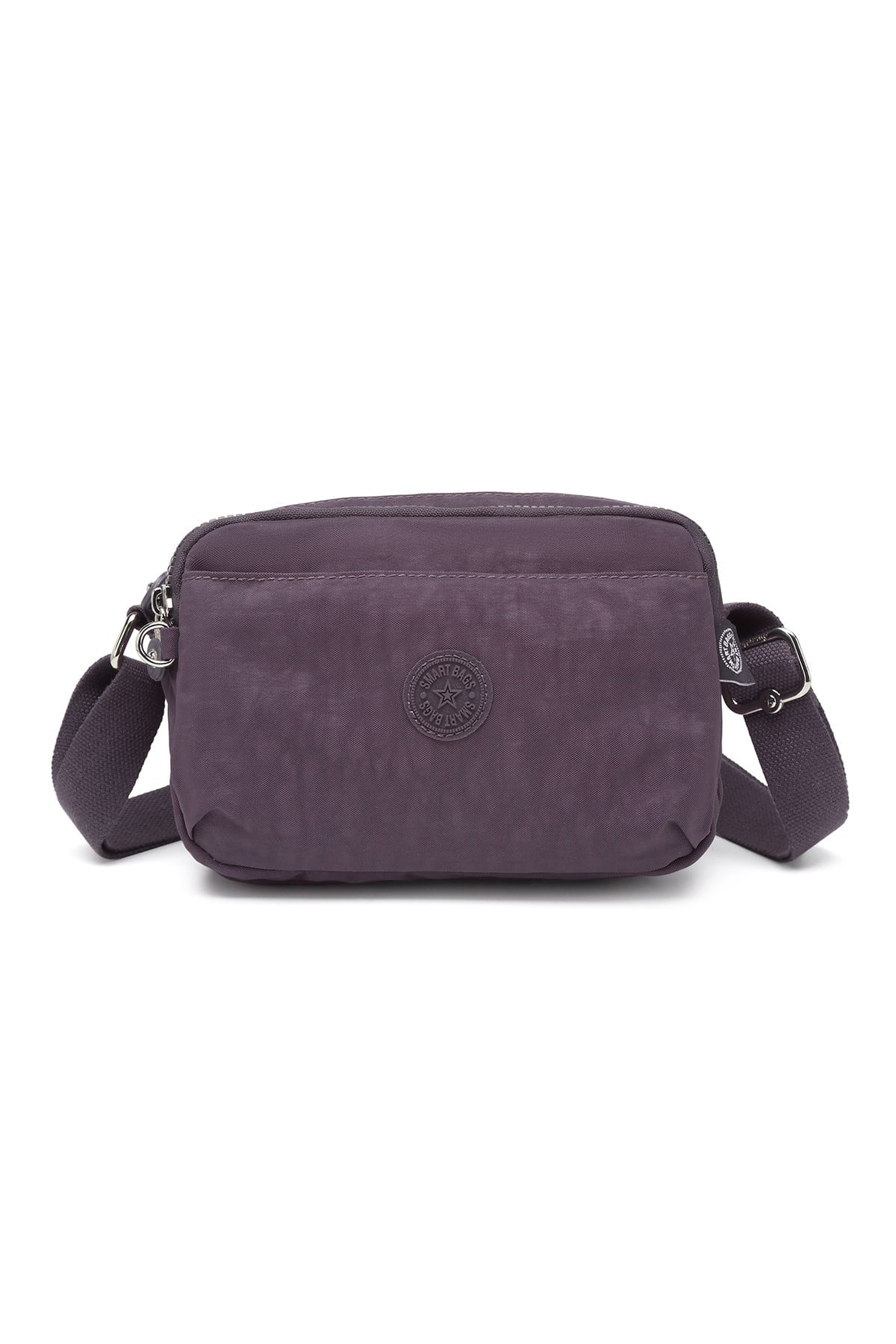 Smart Bags Günlük Küçük Boy Su Geçirmez Hafif Krınkıl Kumaş Kadın Omuz Çantası Mürdüm
