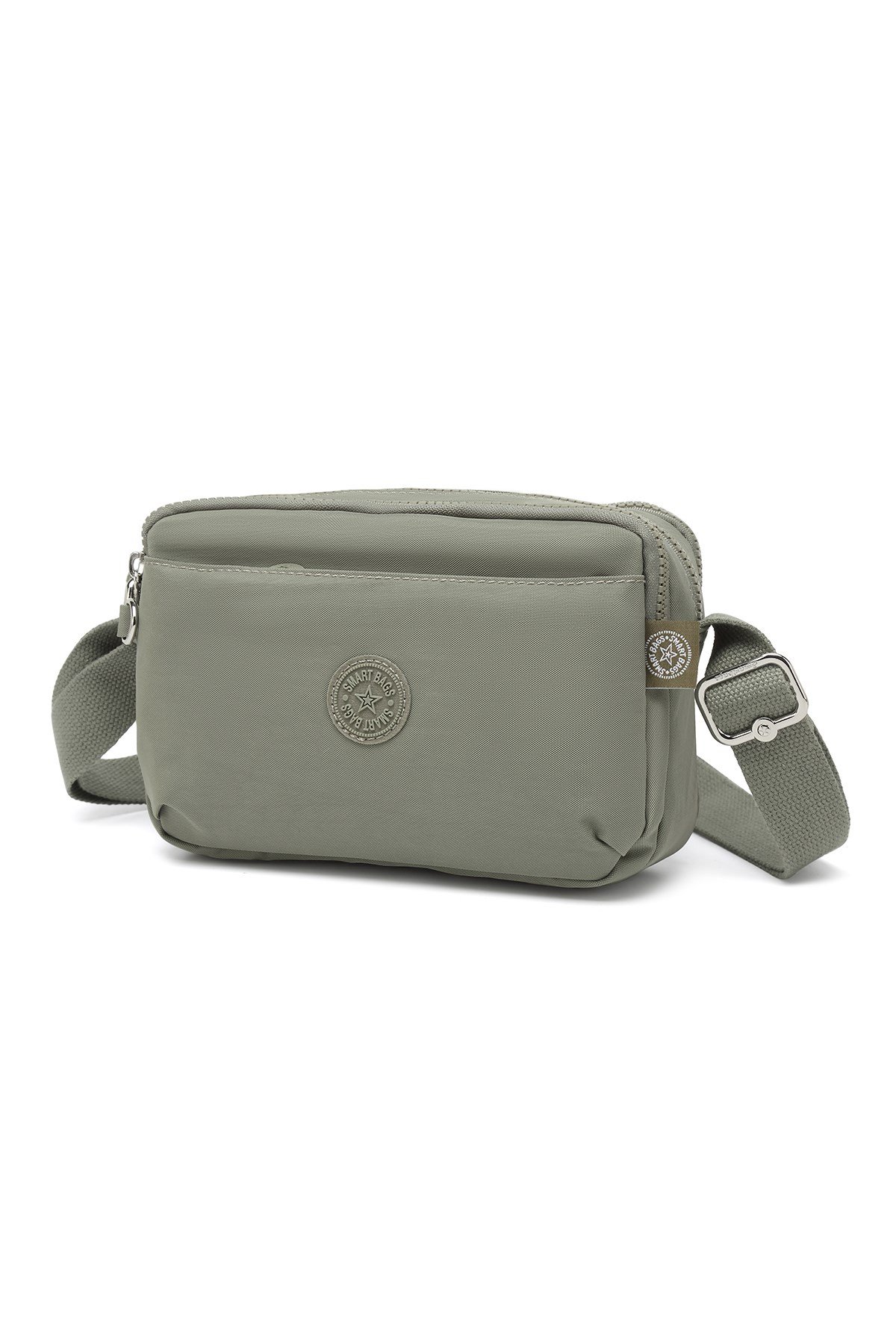 Smart Bags Günlük Küçük Boy Su Geçirmez Hafif Krınkıl Kumaş Kadın Omuz Çantası Yeşil