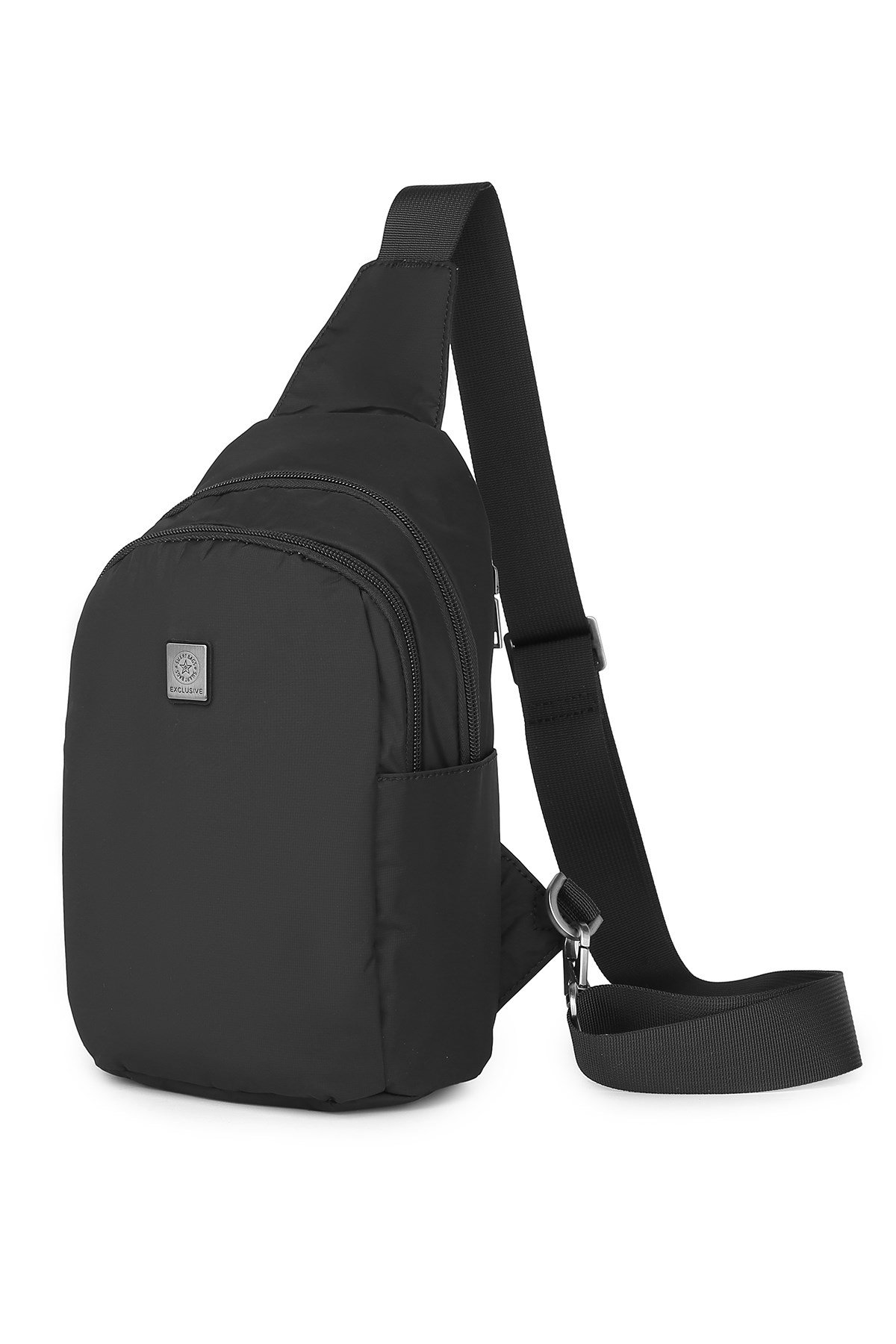 Smart Unisex Body Bag Tasarım Vücut Sırt ve Göğüs Çantası Ayarlanabilir Askılı Siyah