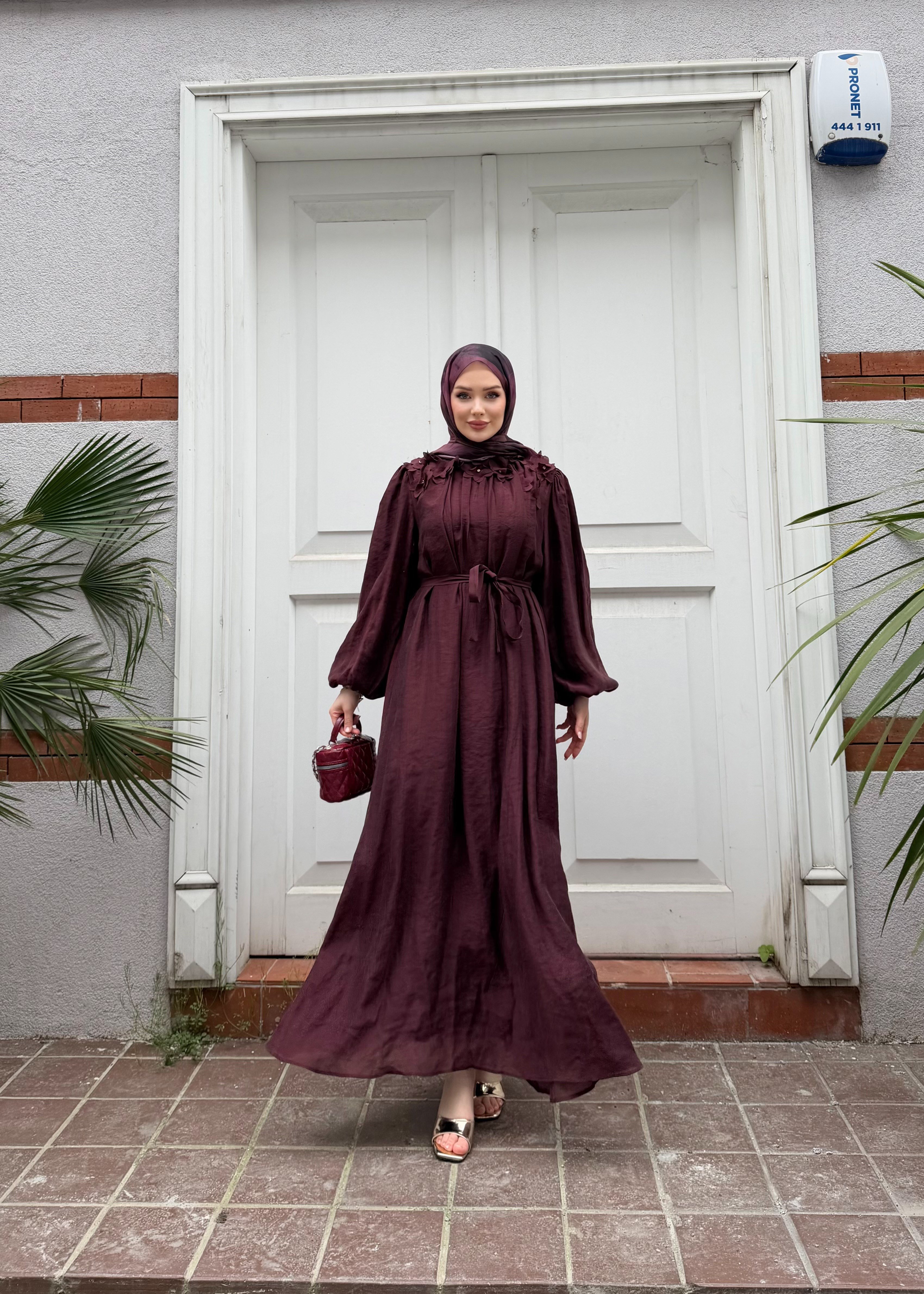 Navy Elbise | Bordo