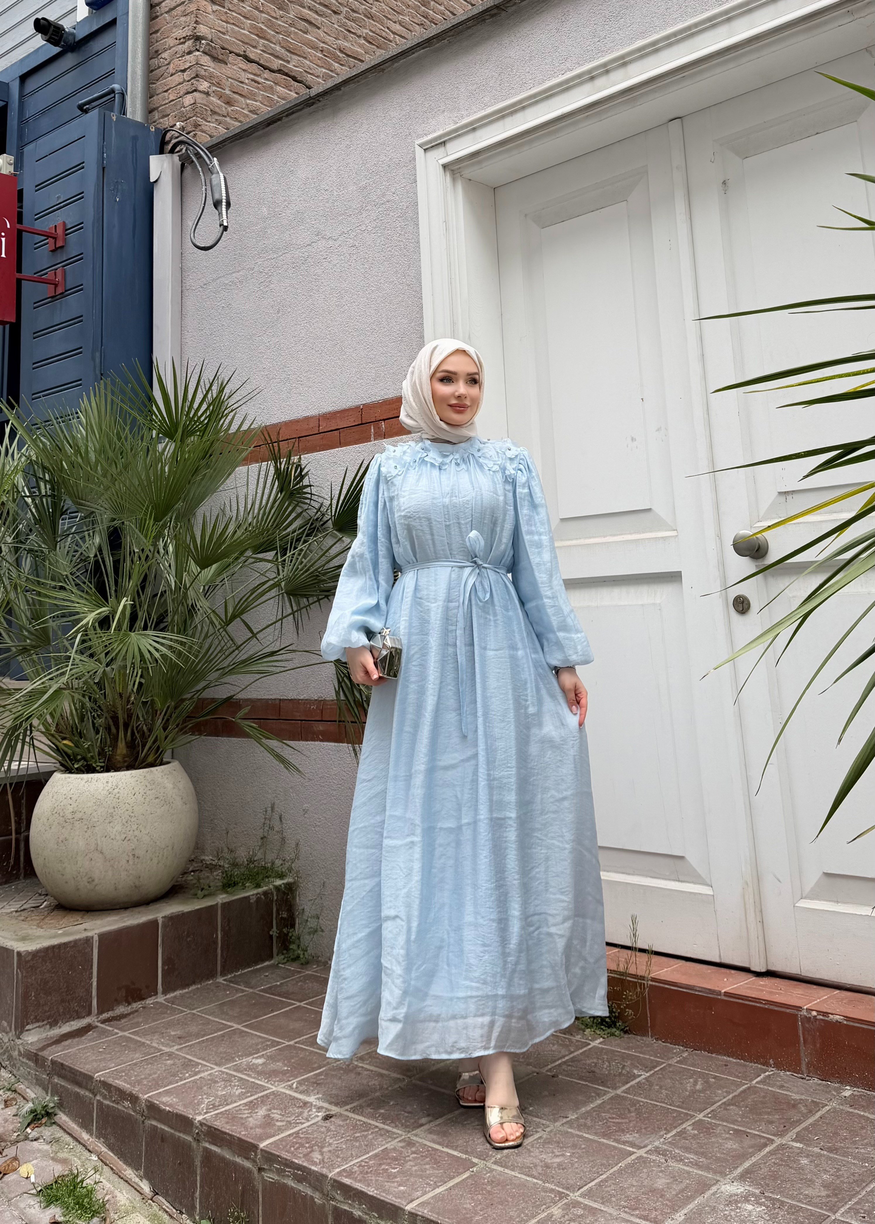 Navy Elbise | Mavi