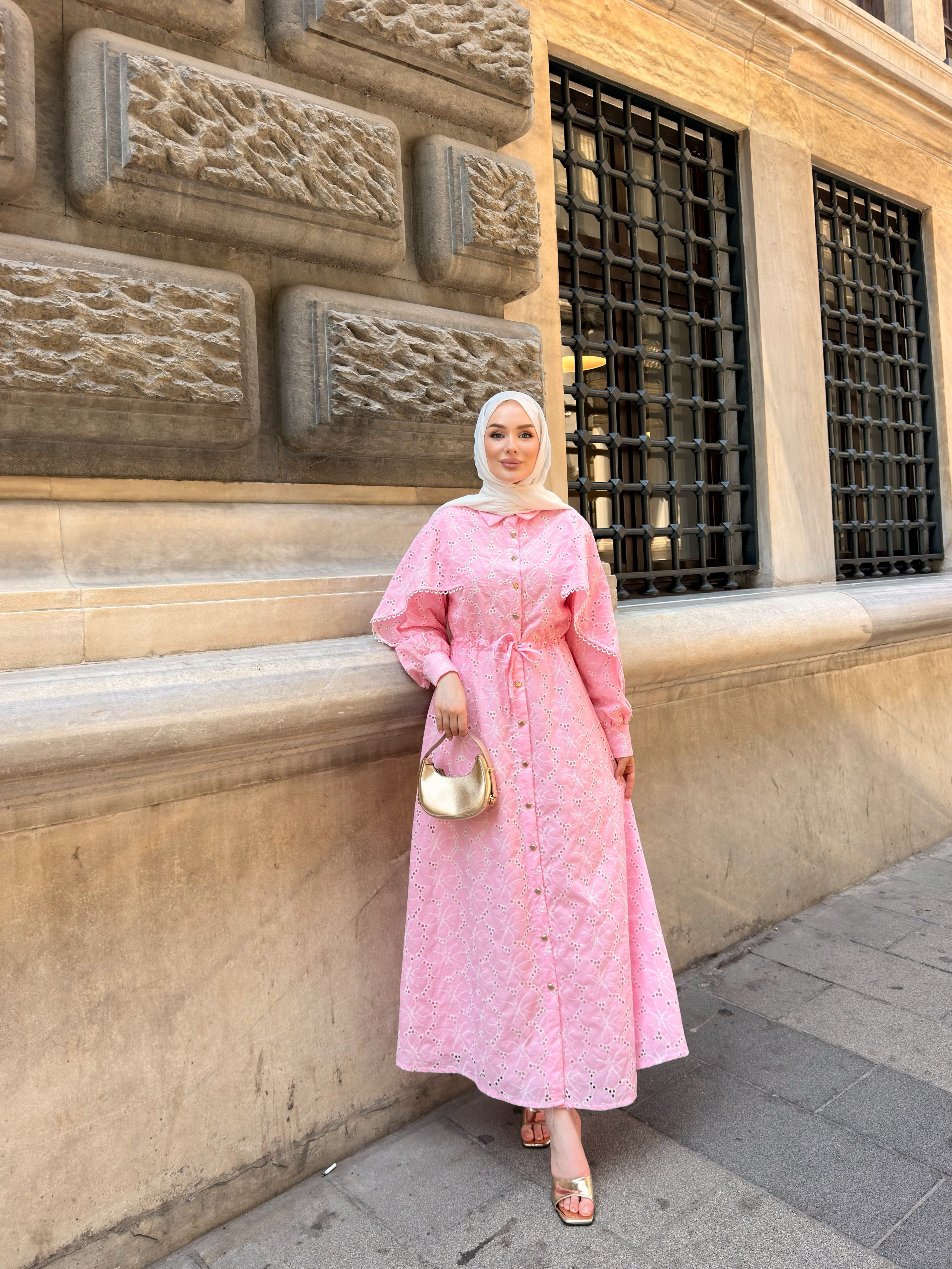 SUNSET ELBİSE | PEMBE
