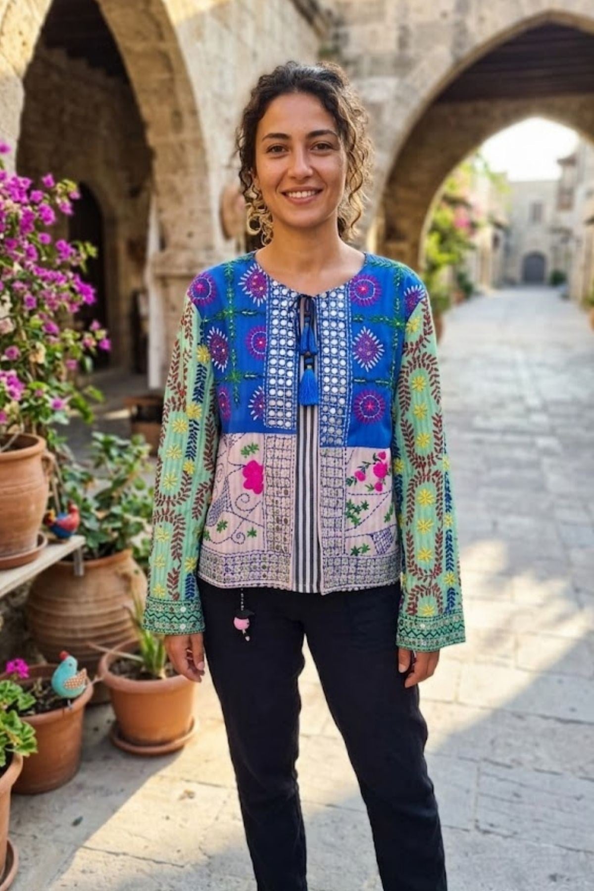 Aynalı Nakışlı Ceket