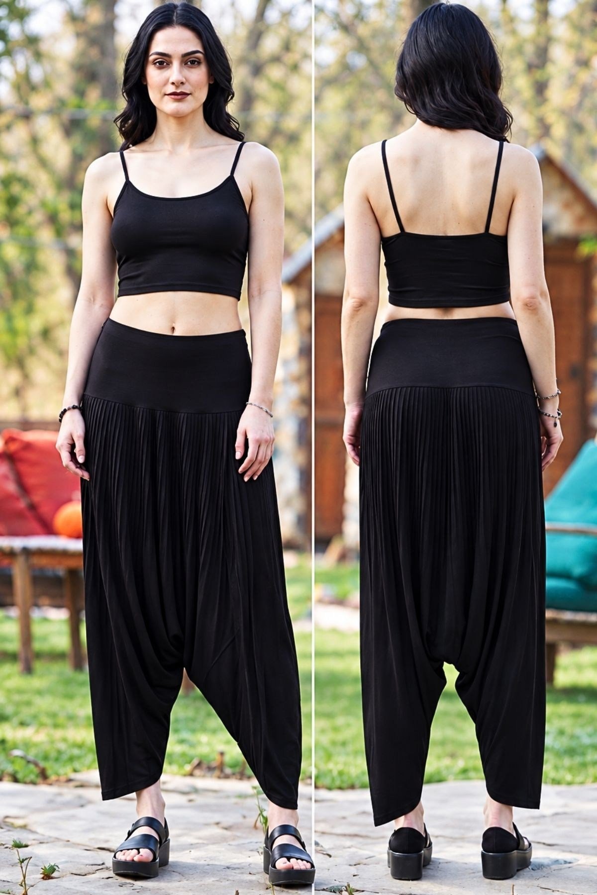 Fermuarlı Modern Kesim Şalvar