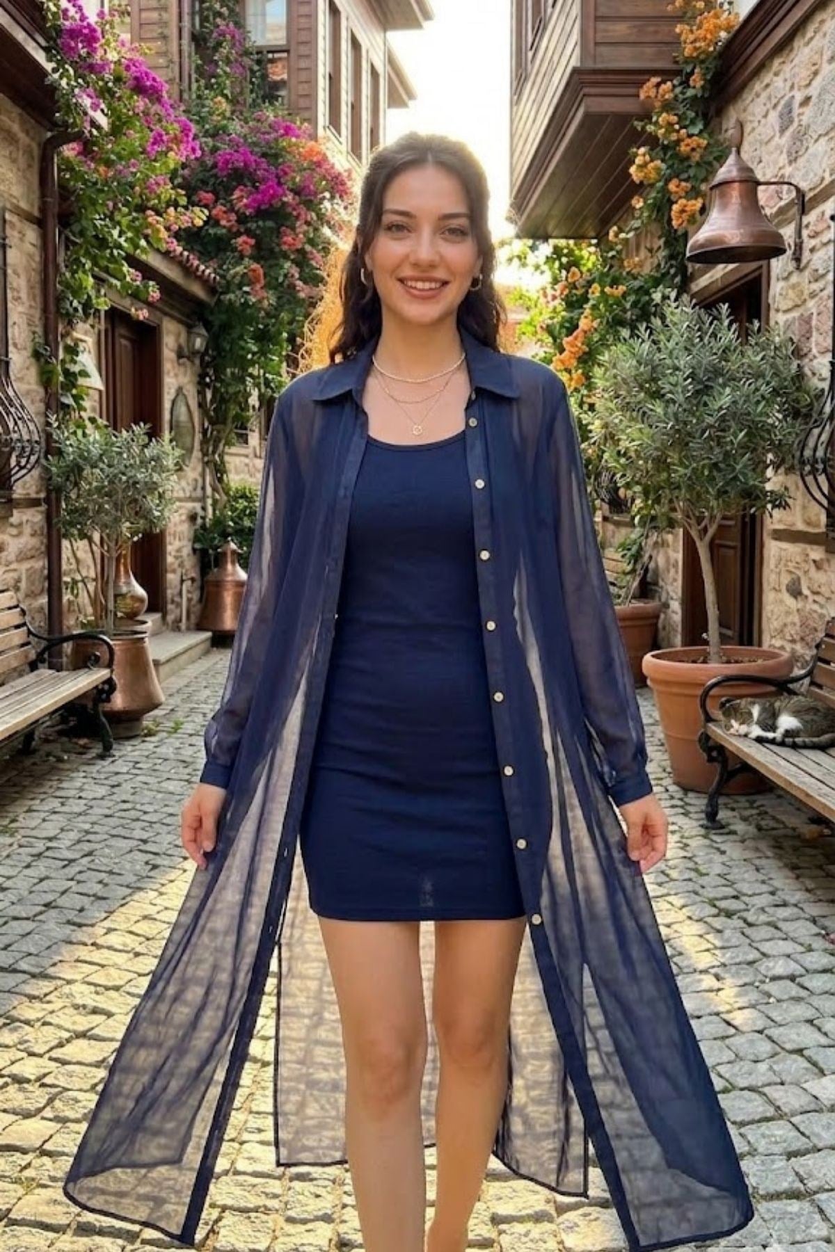 İtalyan İpek Gömlek Elbise